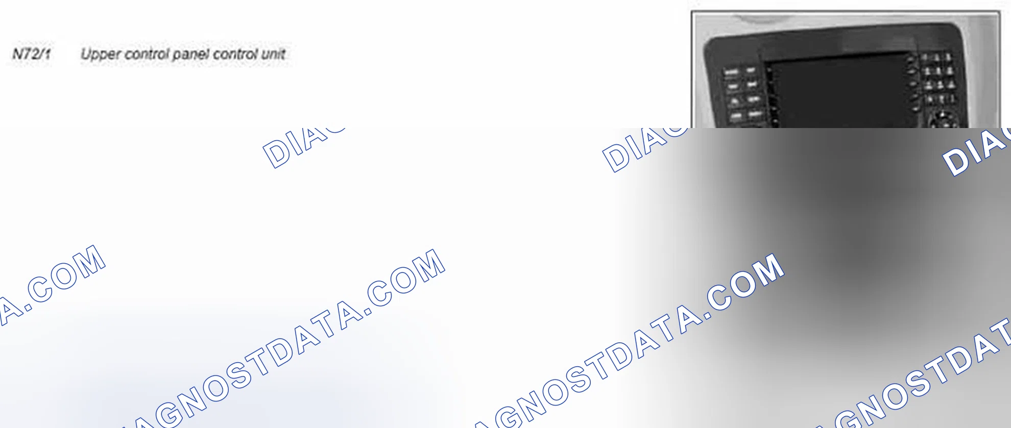 Scheme 13: Upper control panel control unit, component description - GF54.21-P-6040GM