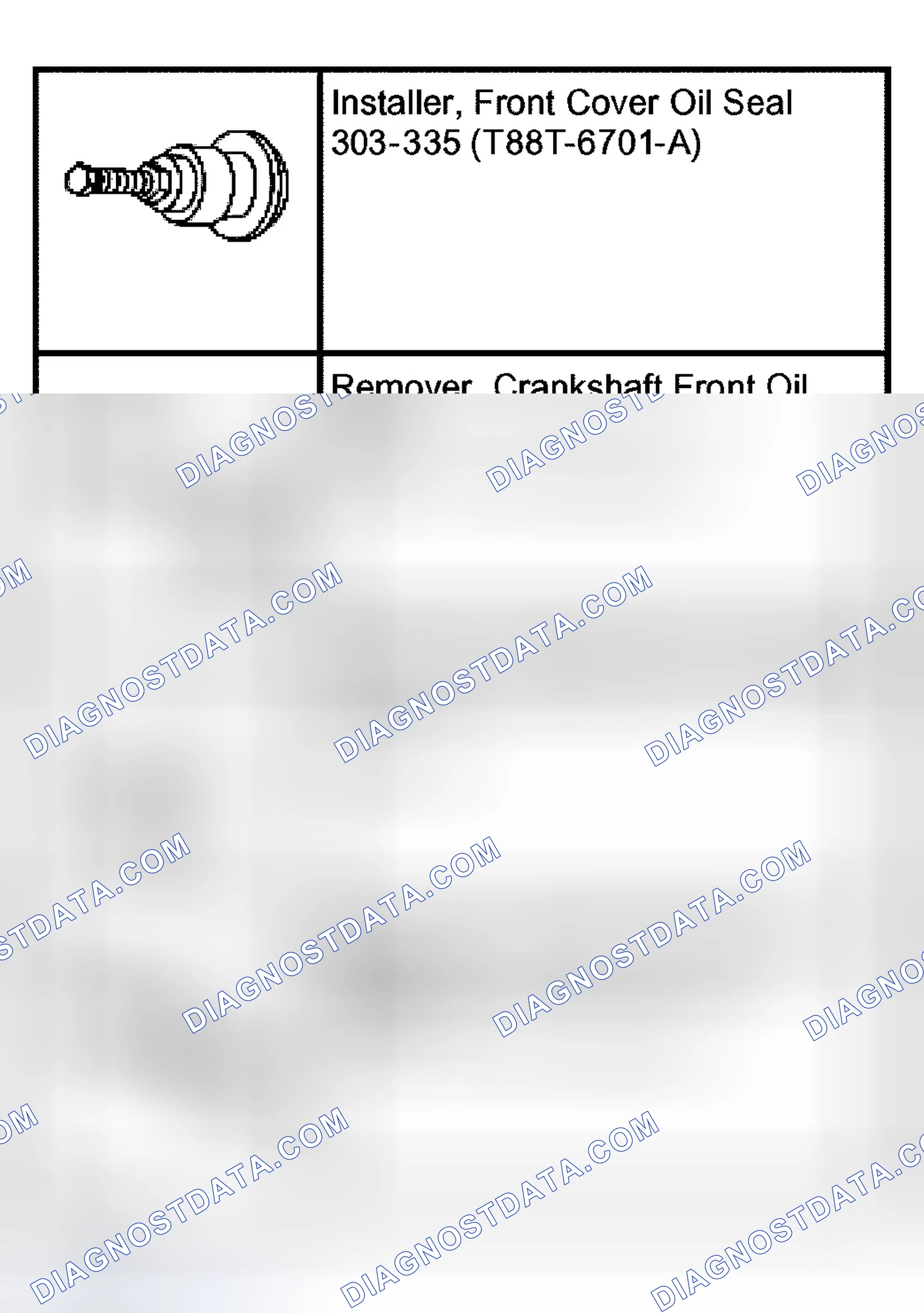 Scheme 402: Crankshaft Front Seal