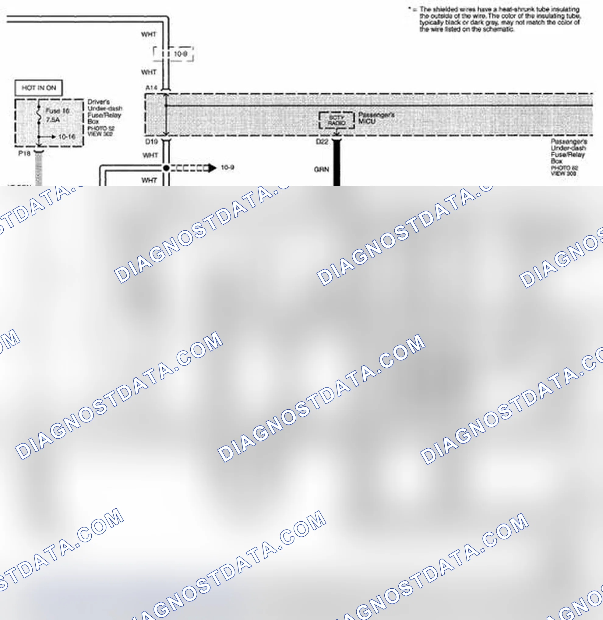 Scheme 324: Navigation System Circuit Diagram - Without AcuraLink (Page 156-1)