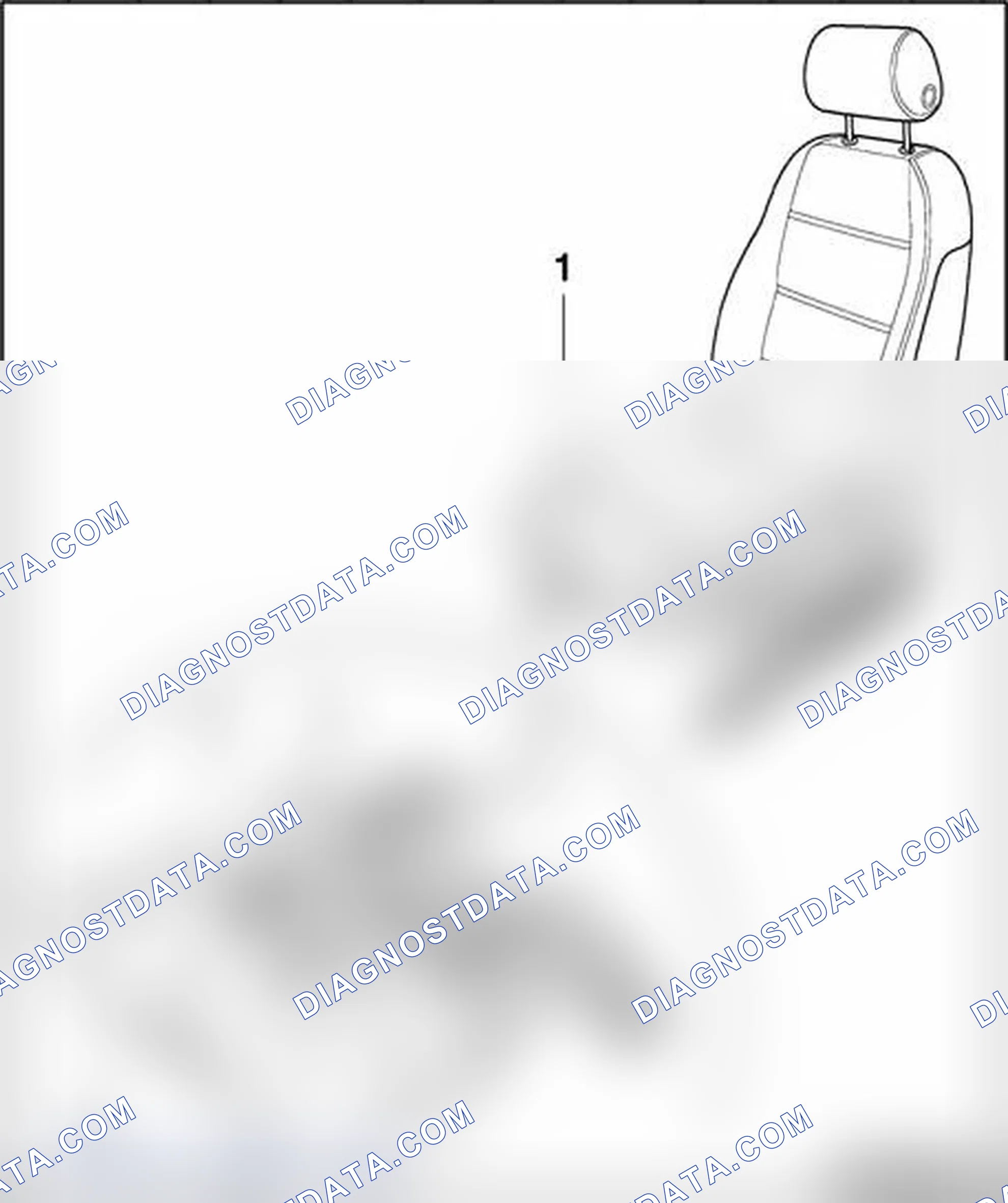 Scheme 234: Seat cushion extension (sports seat), assembly overview