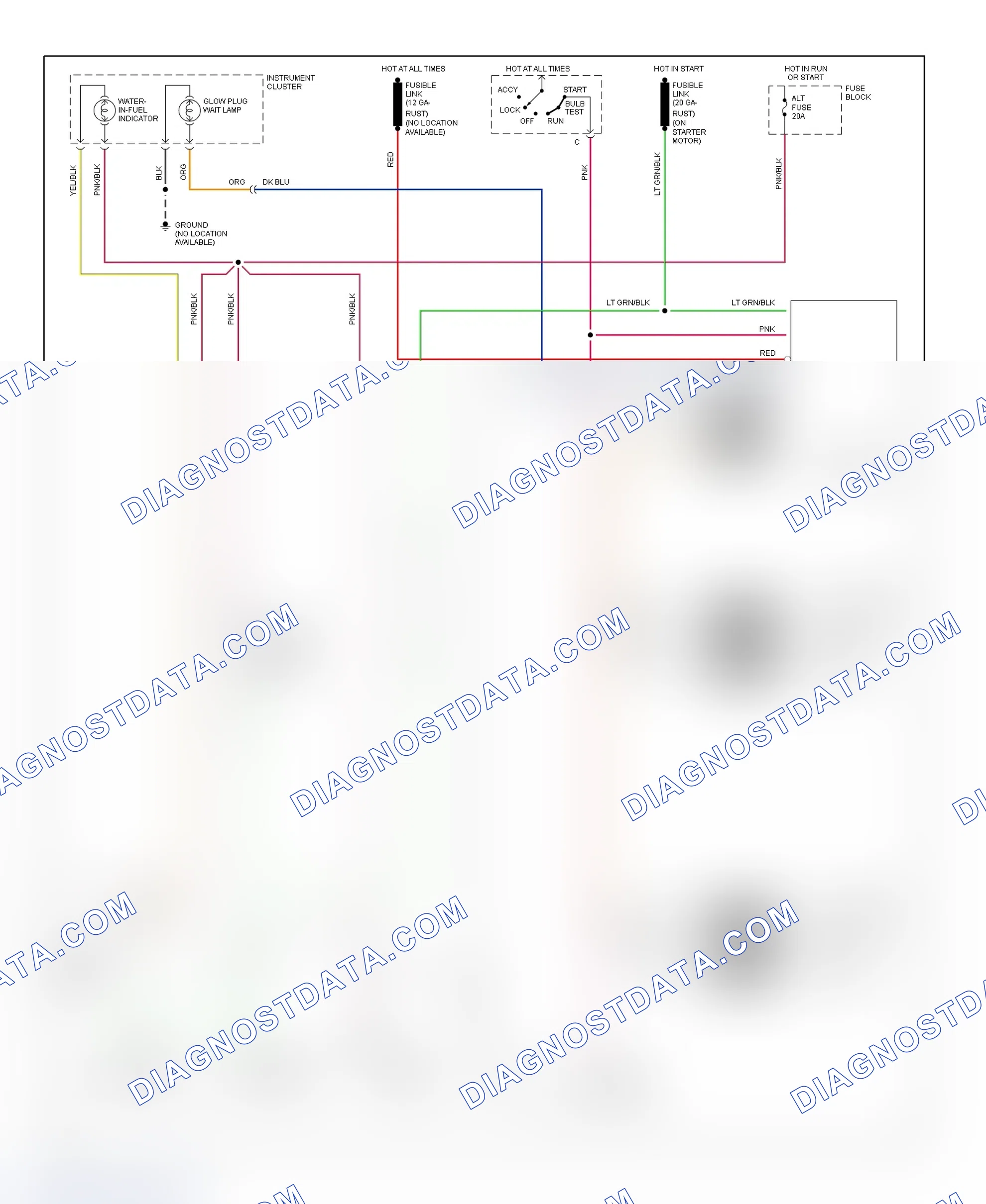 Scheme 238: Wiring Diagram ("P" Series - 6.5L VIN Y M/T)