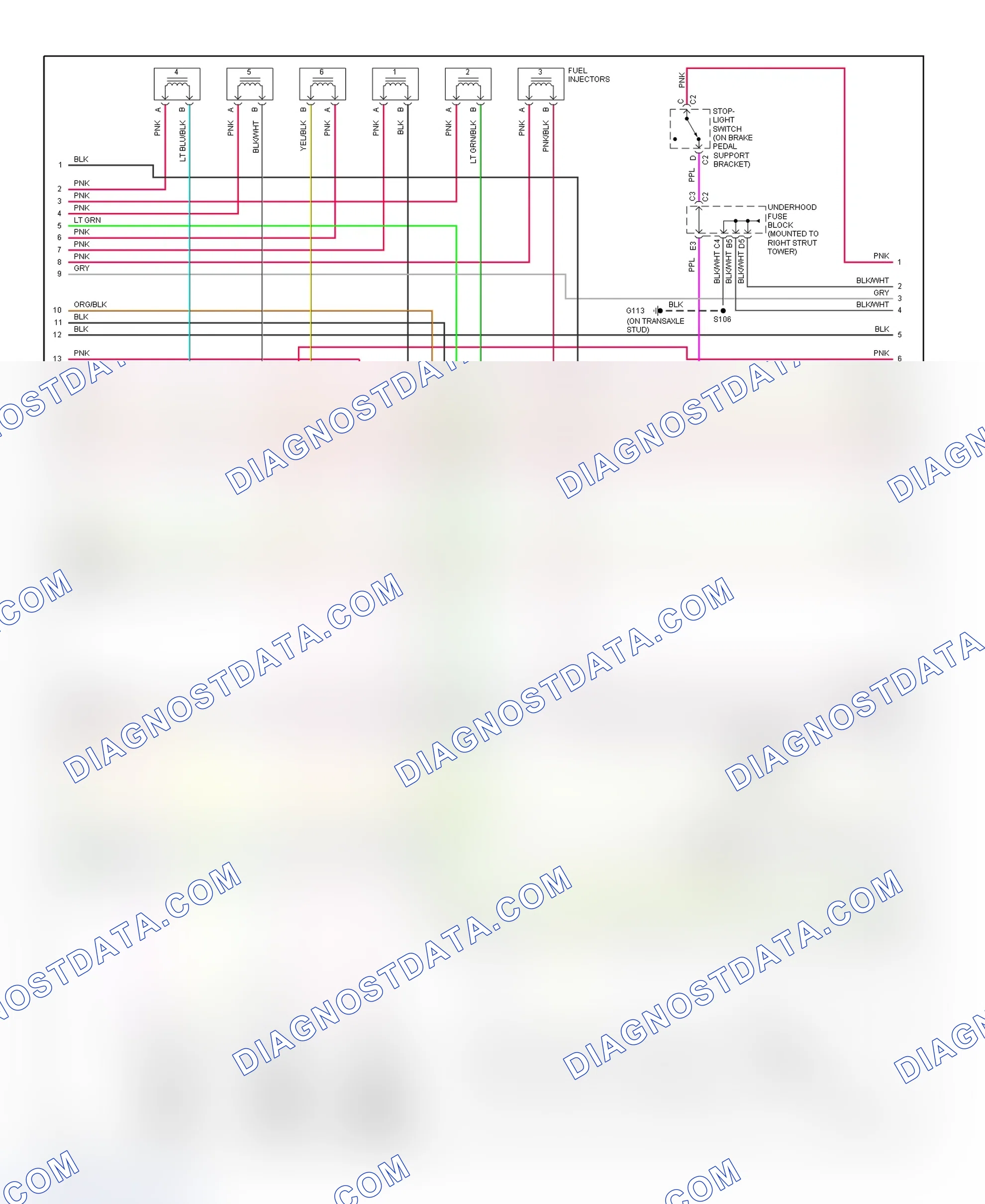 Scheme 164: PCM Wiring Diagram (Grand Prix - 3.8L - 2 Of 4)