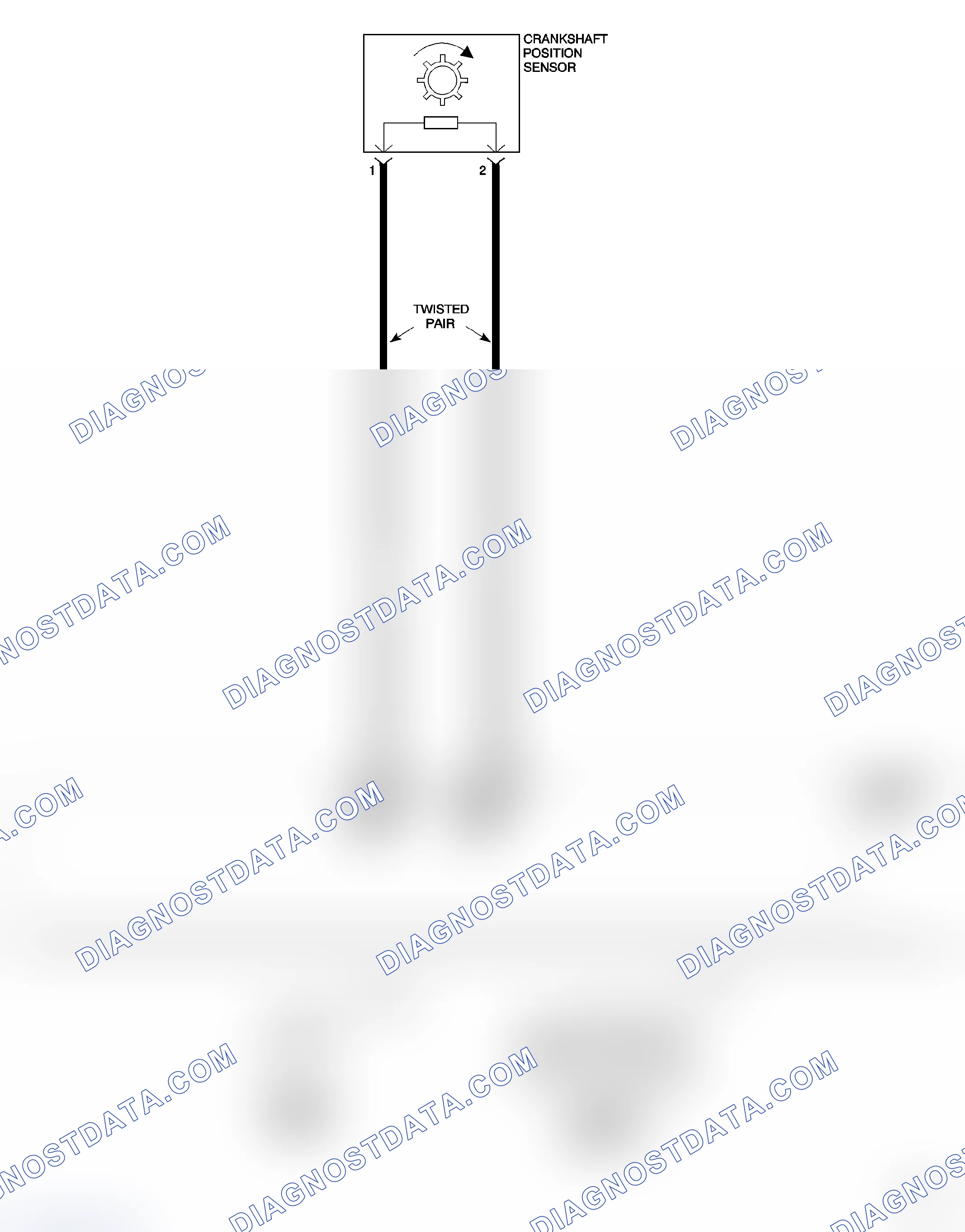 Scheme 175: P0335-CRANKSHAFT POSITION SENSOR CIRCUIT