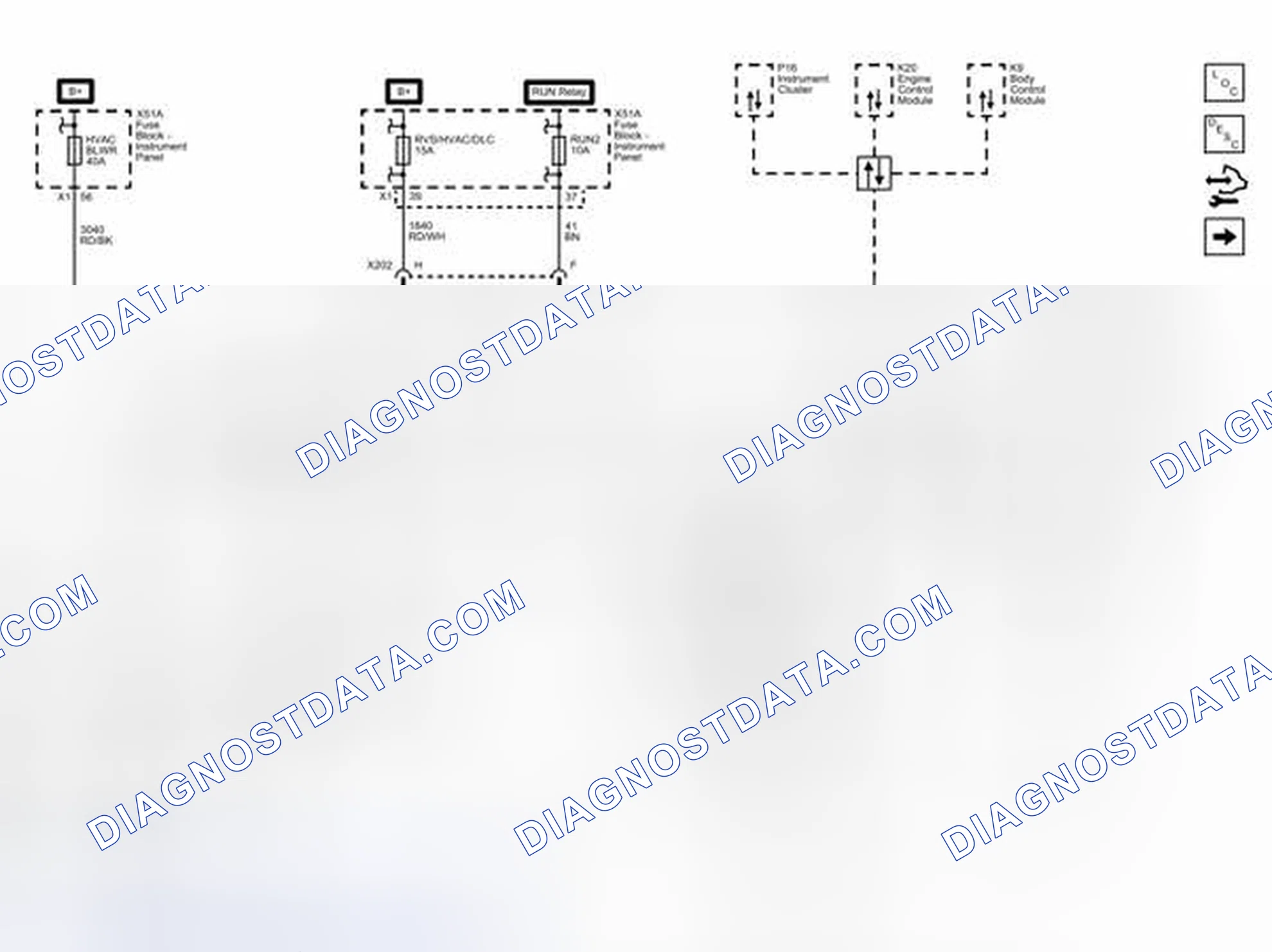 Scheme 55: Module Power, Ground, and Data Communications Wiring Schematics