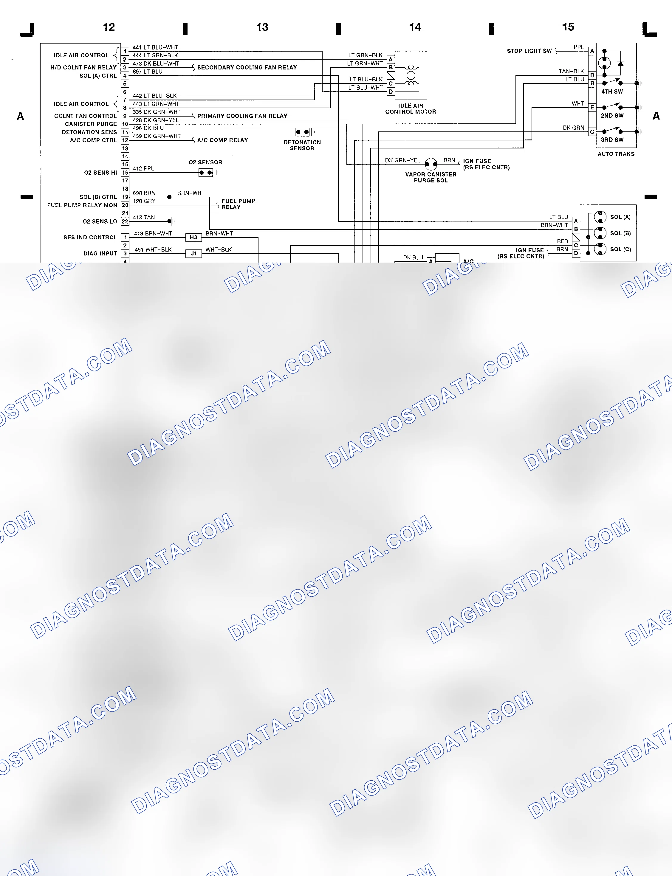 Scheme 19: 3.1L (VIN T) ECM Wiring Diagram (Regular Production Regal)