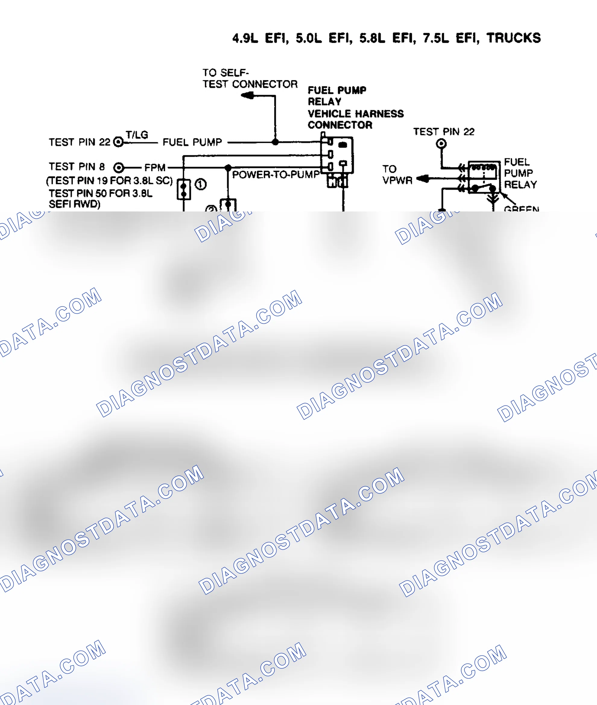Scheme 49: 4.9L Fuel Pump Circuit Wiring Diagram