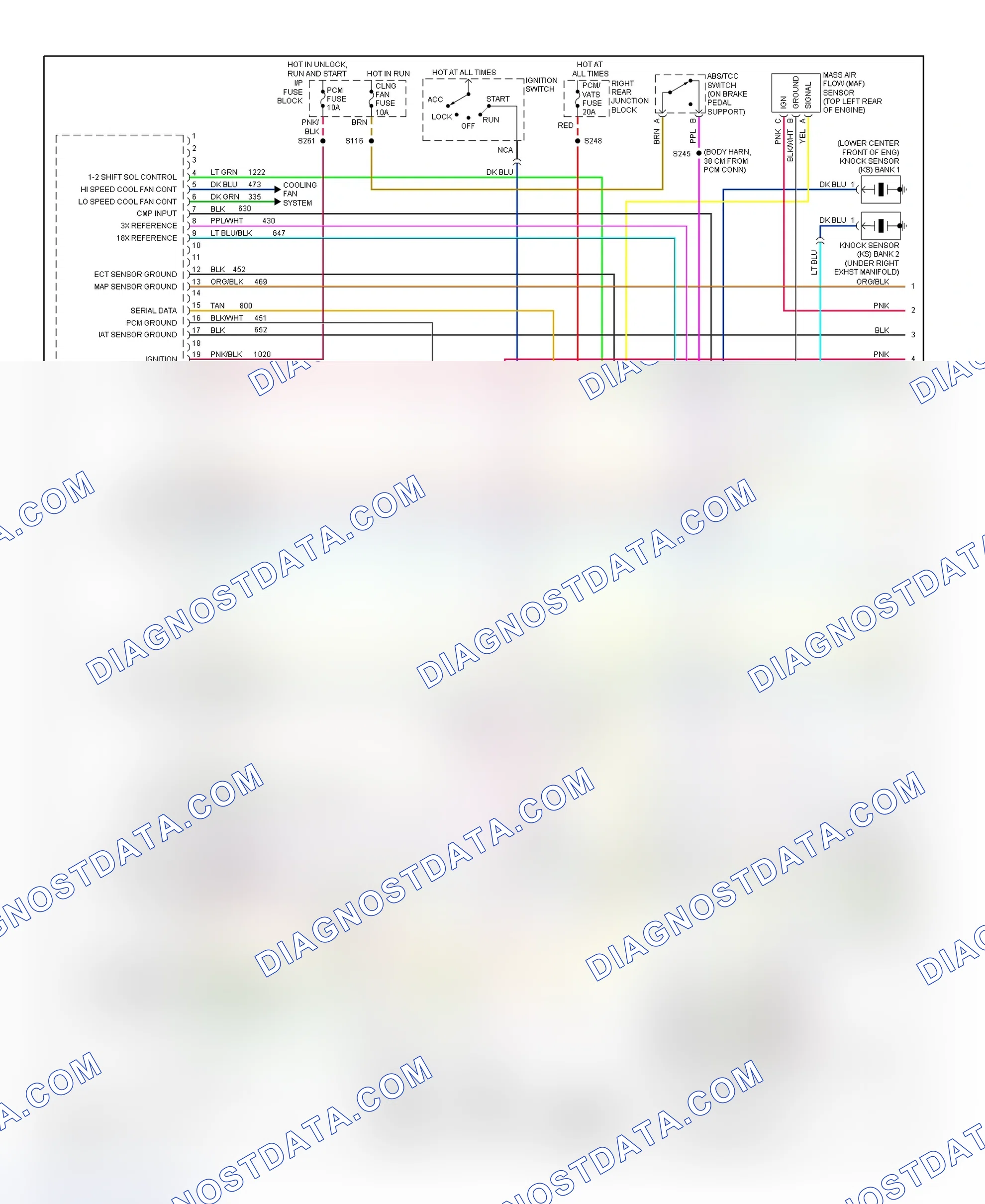 Scheme 164: PCM Wiring Diagram (Riviera - 3.8L - 1 Of 4)