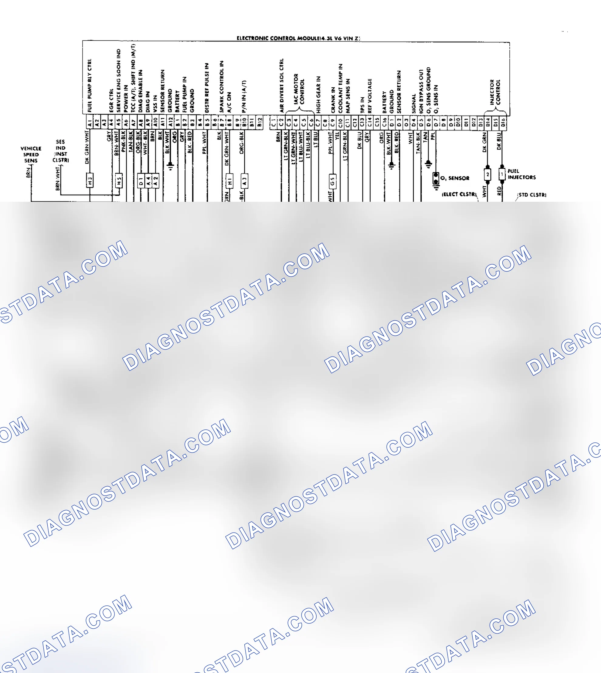 Scheme 157: "M" Series: Astro & Safari (4.3L) Wiring Diagram