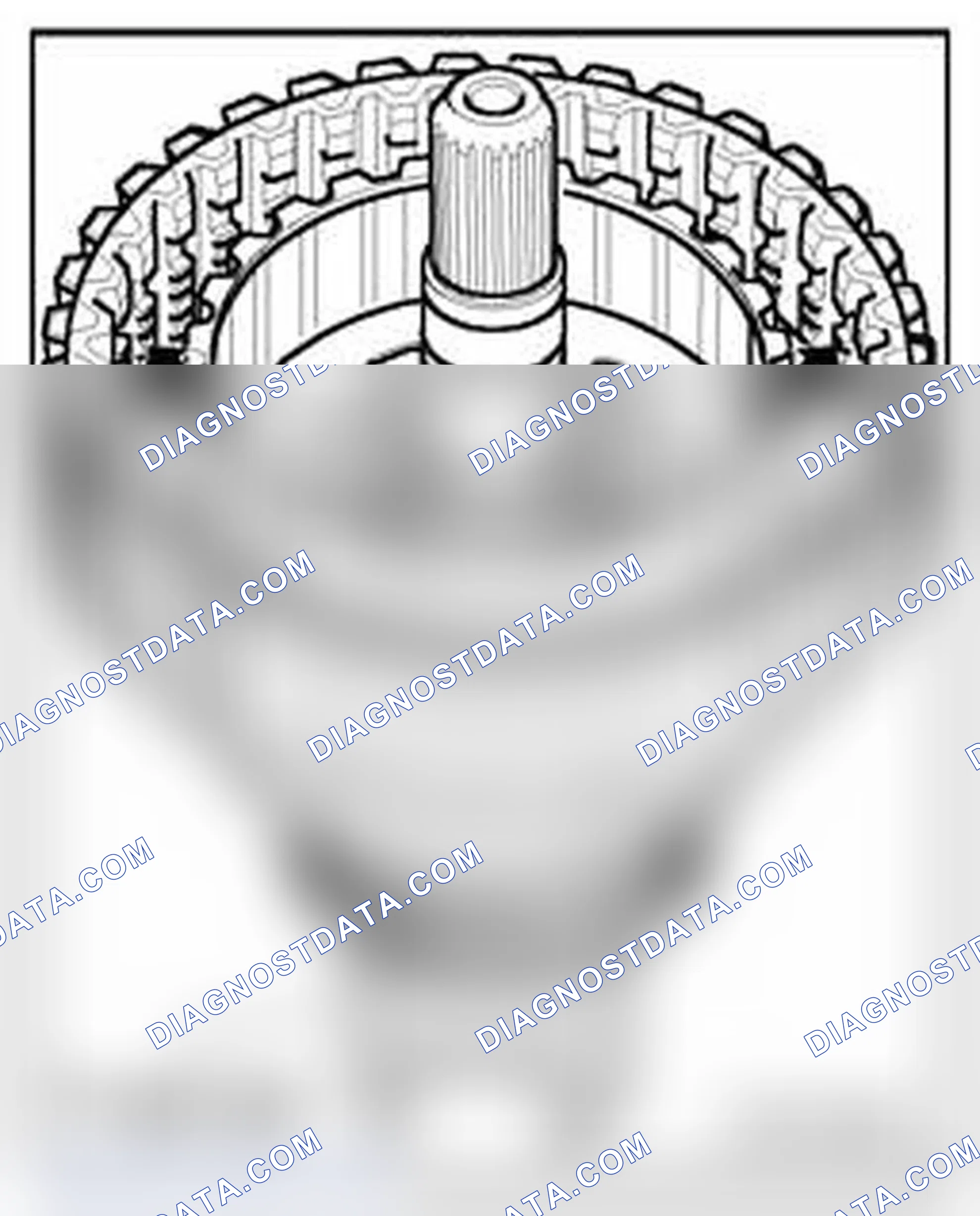 Scheme 543: Check inner circumference of input shaft cylinder for scoring from lining discs.