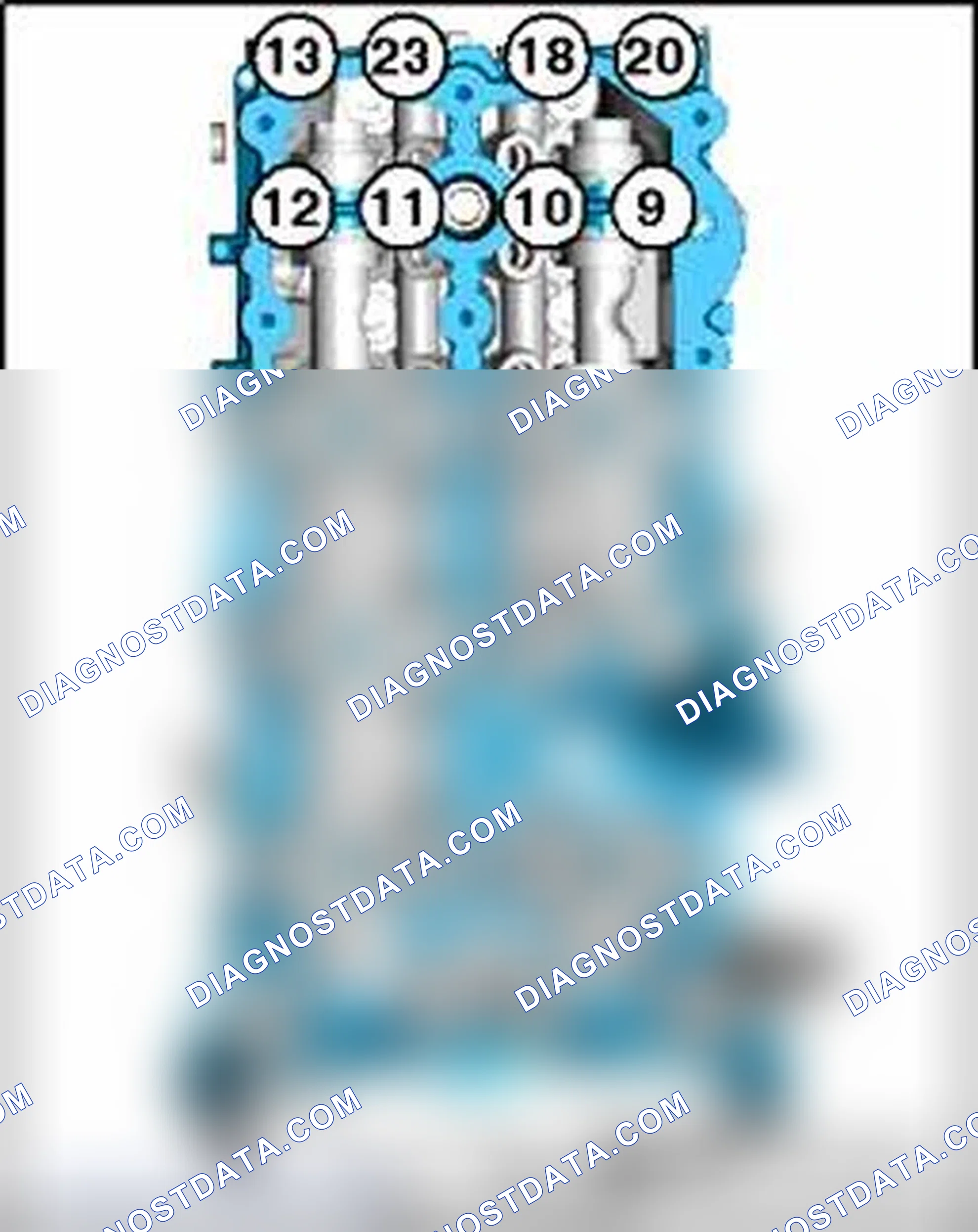 Scheme 575: Bearing frame tightening sequence