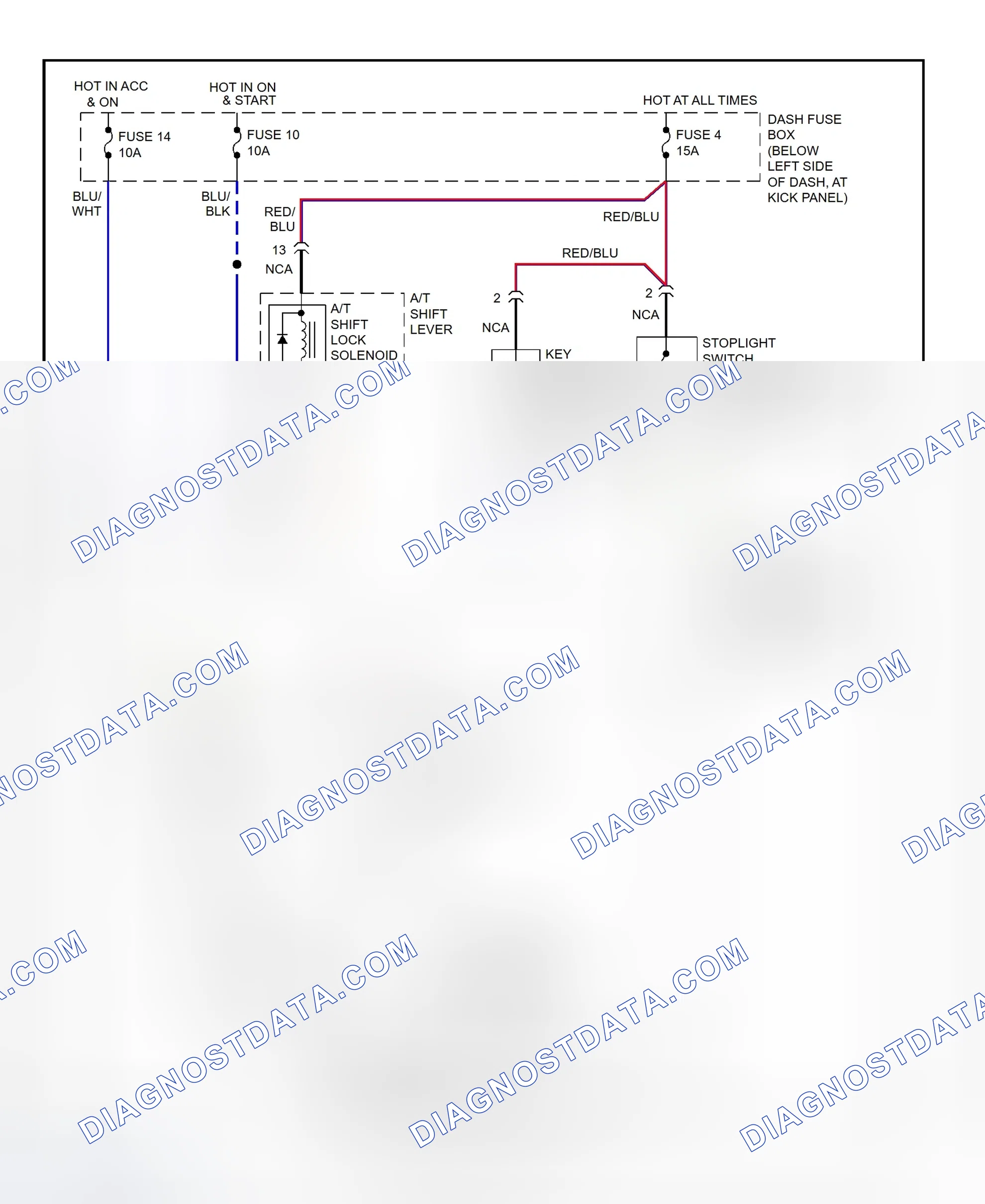 Scheme 4: Shift Interlock System Wiring Diagram (1999 Accent)