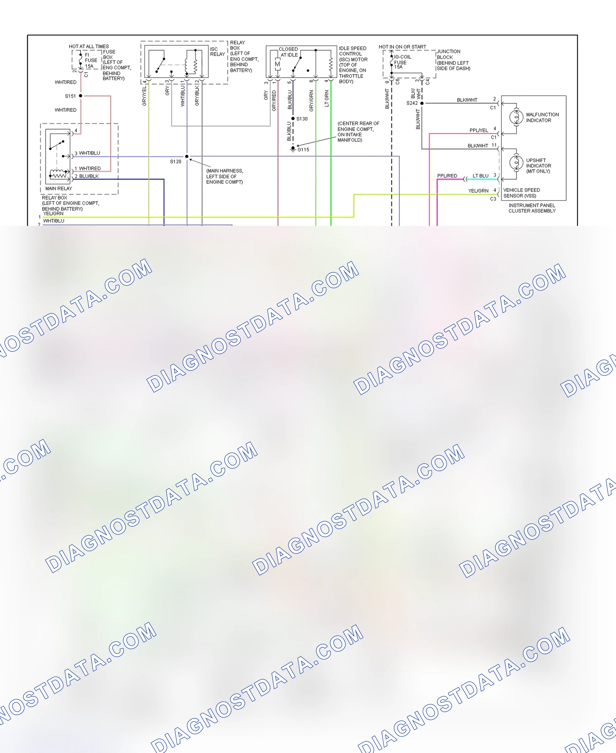 Scheme 142: PCM Wiring Diagram (Metro & Firefly (Canadian) - 1.0L - 2 Of 2)