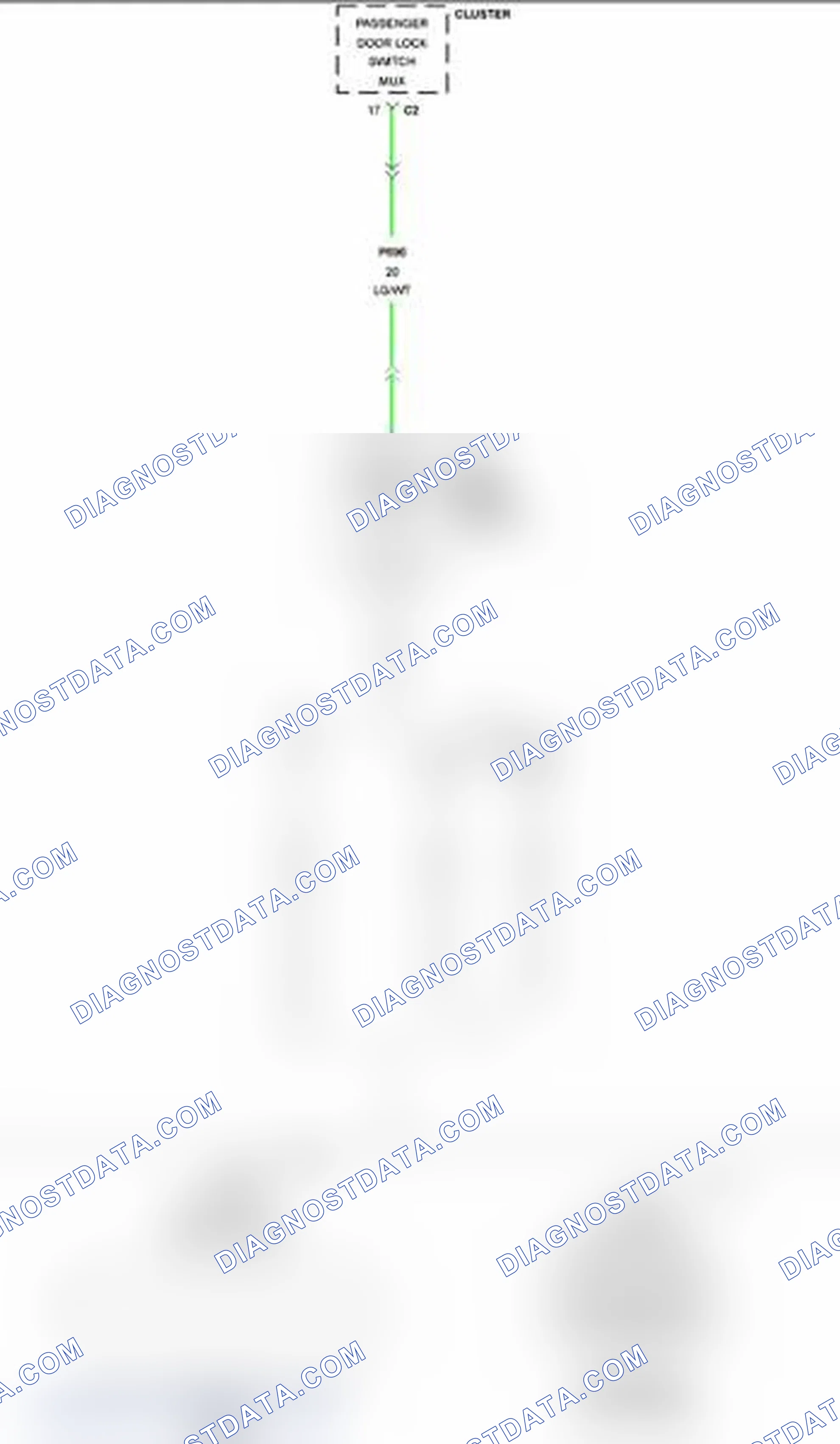 Scheme 71: B1806-PASSENGER DOOR LOCK/UNLOCK SWITCH CIRCUIT LOW