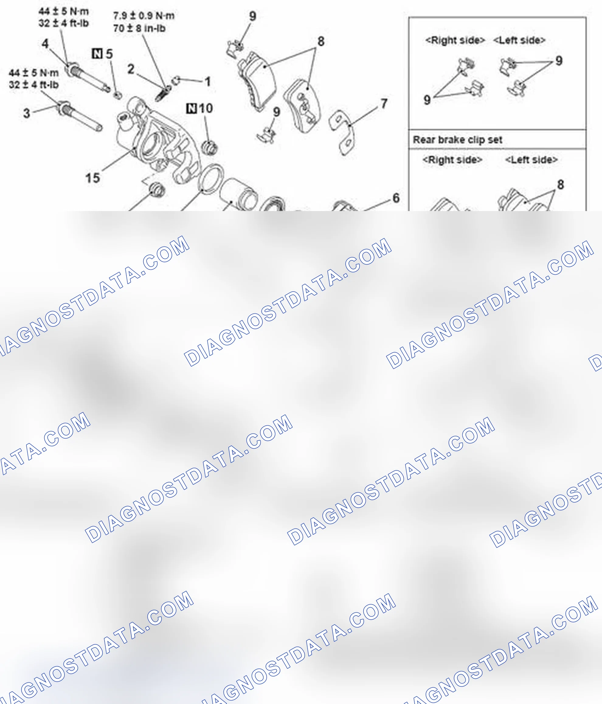 Scheme 72: DISASSEMBLY AND ASSEMBLY < 16-INCH REAR DISC BRAKE (EXCEPT RALLIART) >