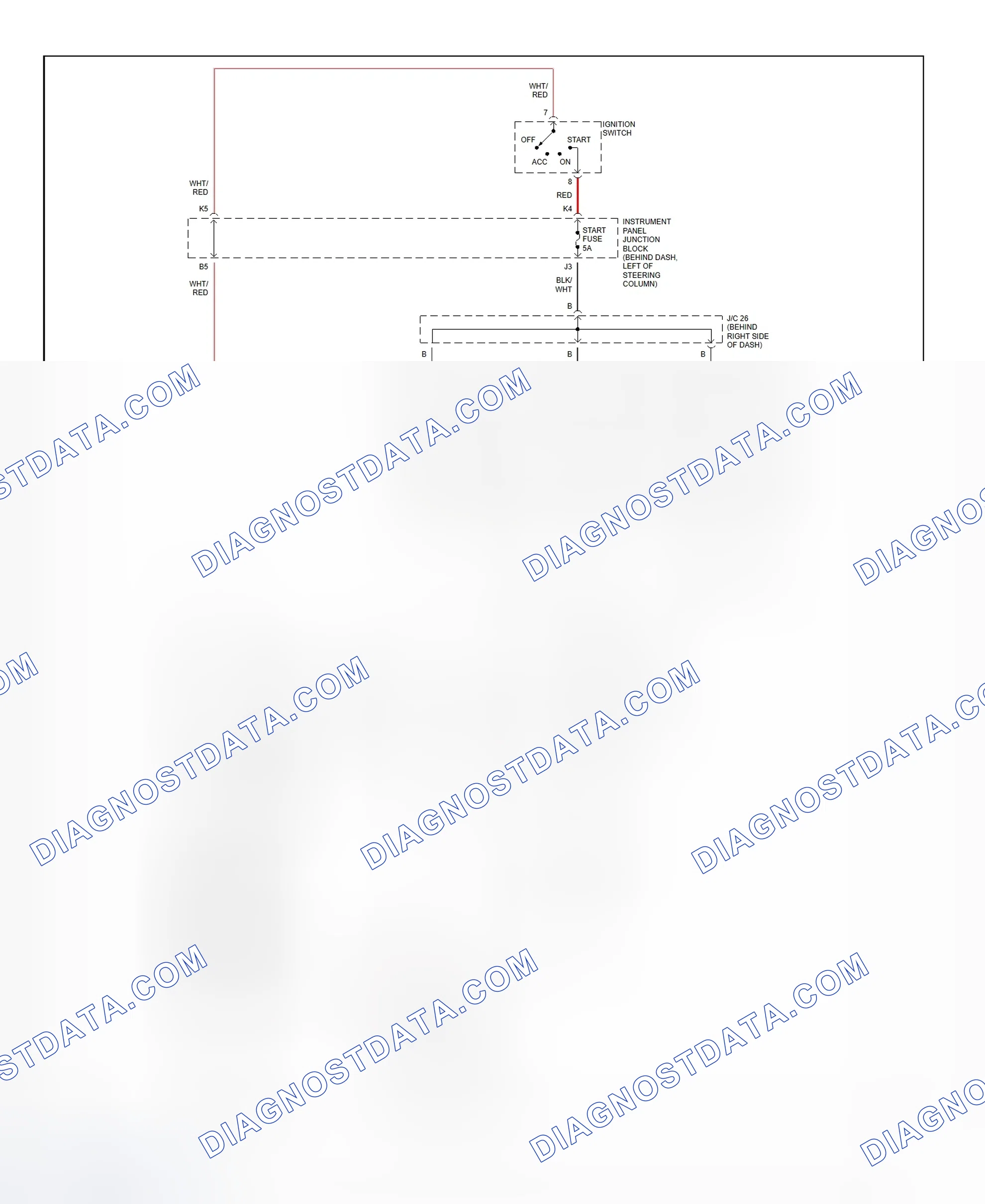 Fig. 22: Starting System Wiring Diagram (Camry Solara)