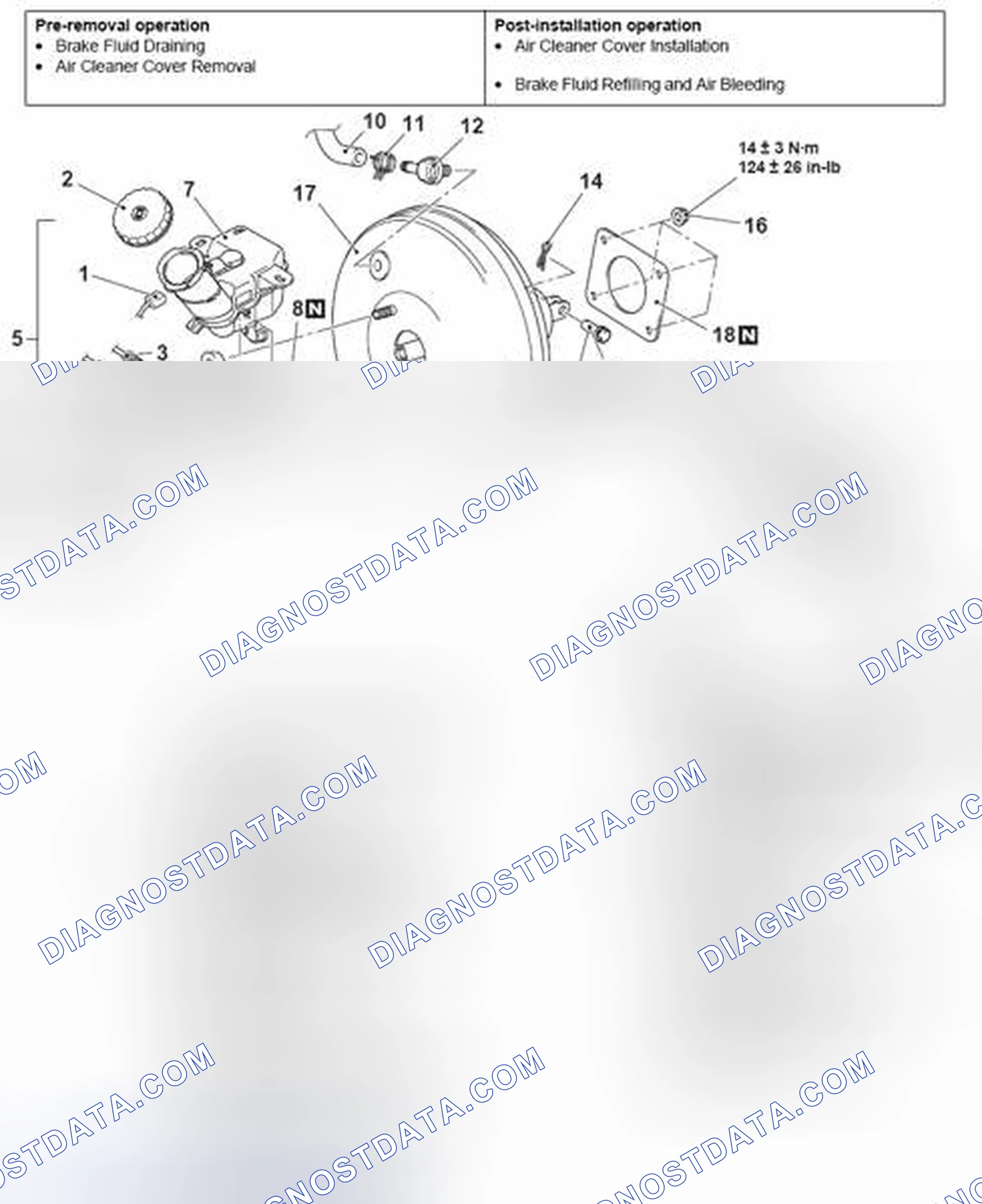 Scheme 44: MASTER CYLINDER AND BRAKE BOOSTER