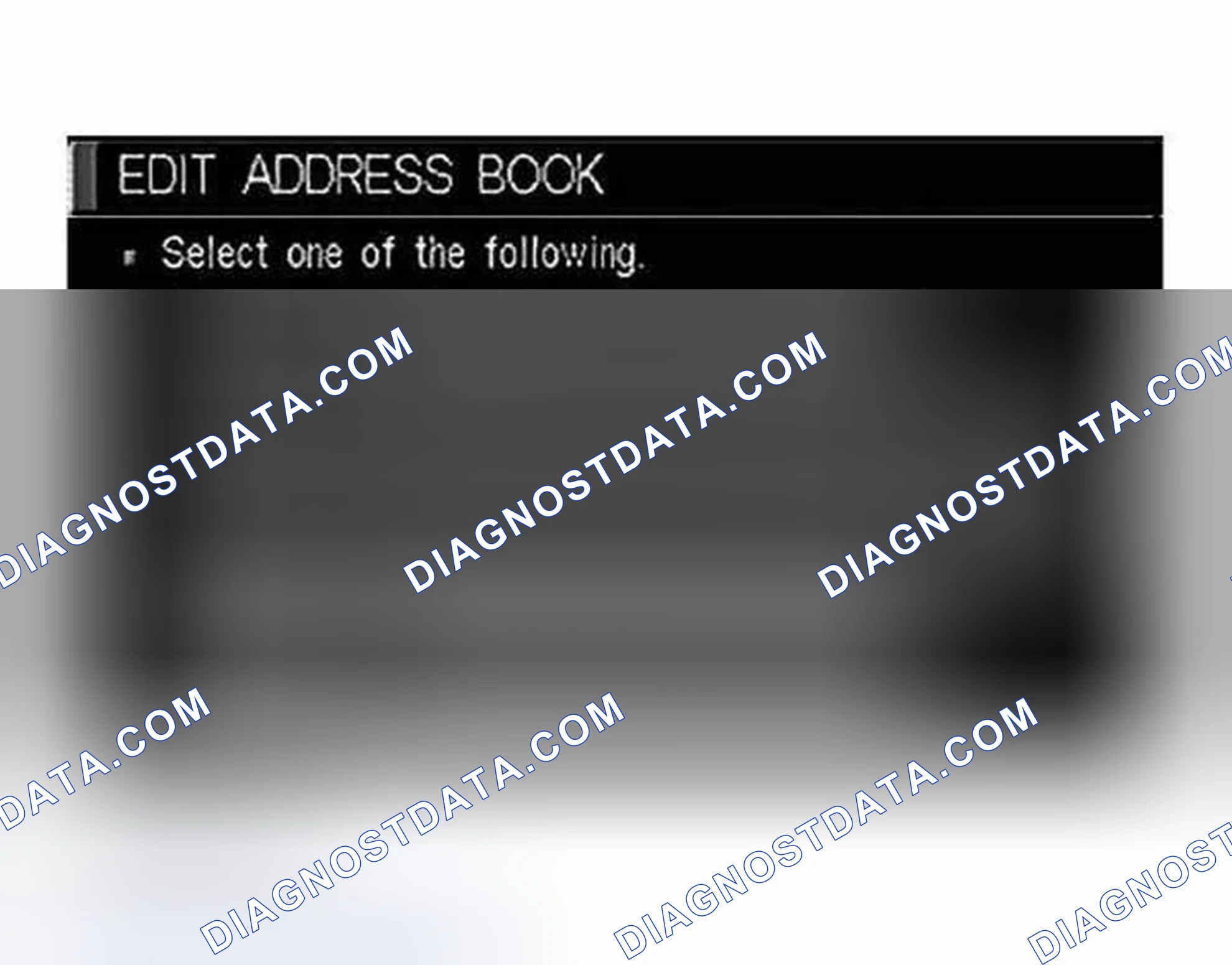 Scheme 252: "EDIT ADDRESS BOOK" MODE