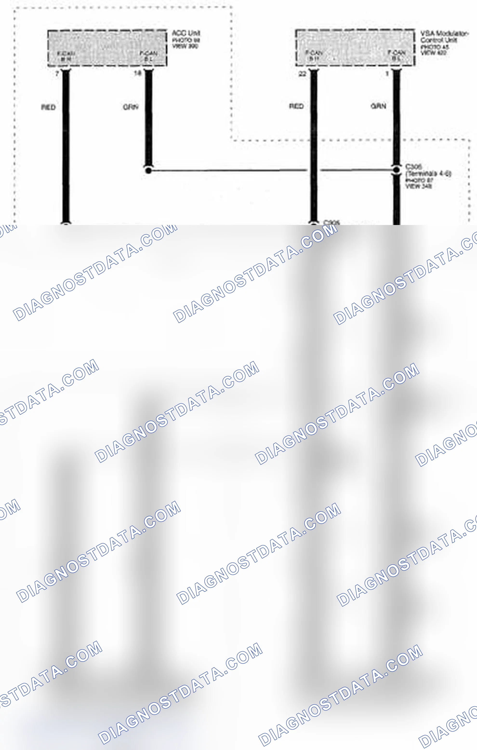 Scheme 191: Secondary F-CAN Communication Line Circuit Diagram - High And Low (Page 50-6)