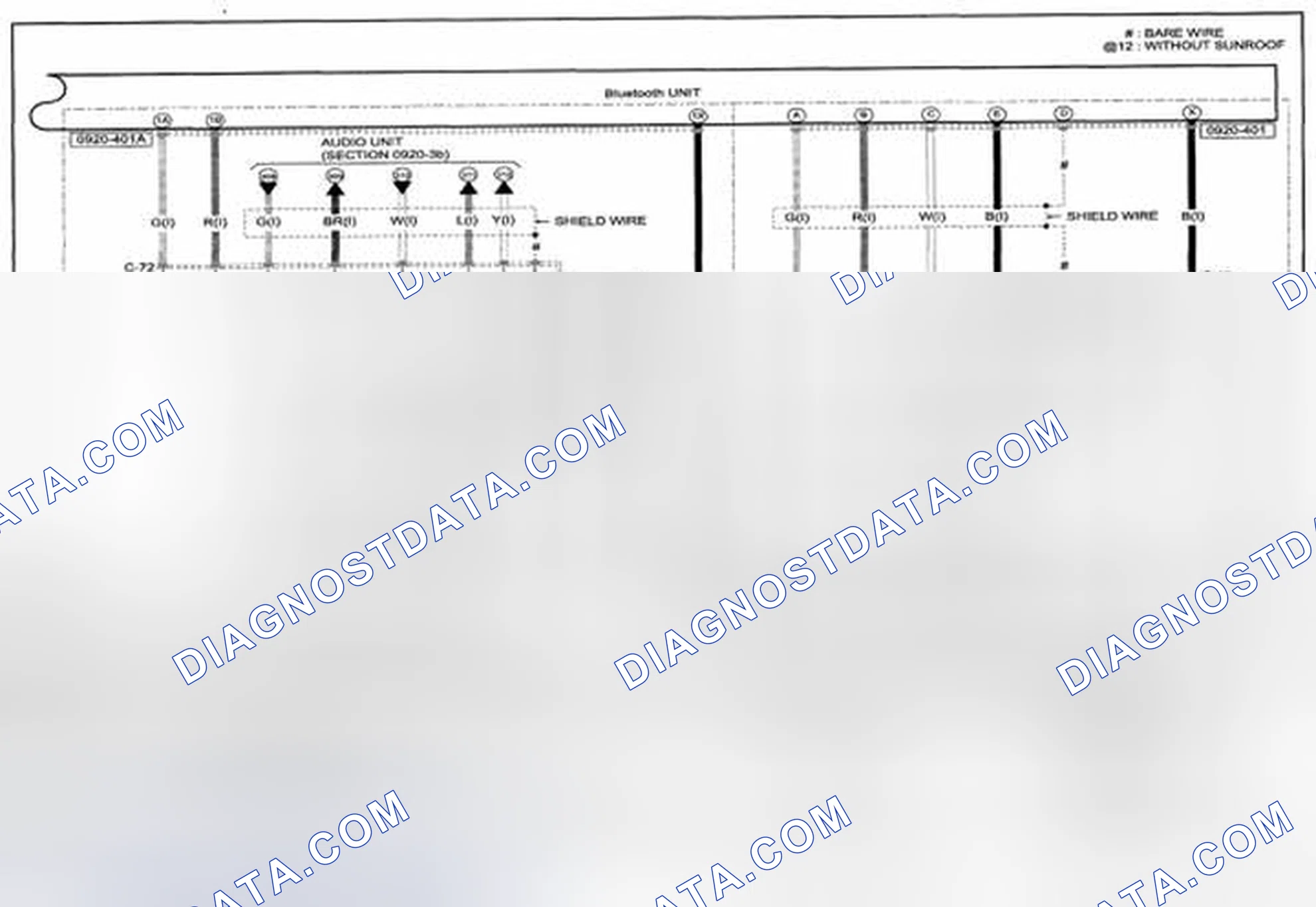 Scheme 373: Bluetooth System (Hands-Free Telephone System) Wiring Diagram - 0920-4c (1 Of 2)