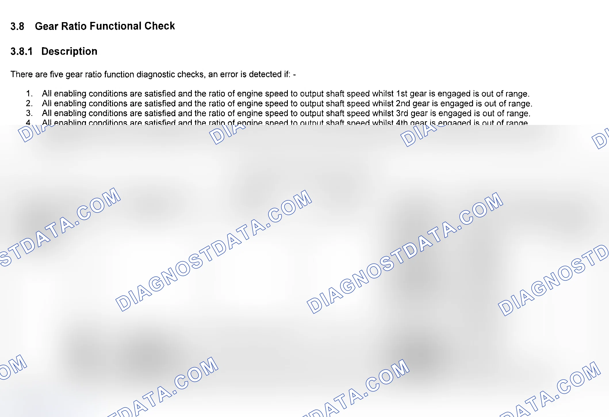 Scheme 19: Gear Ratio Functional Check Monitoring