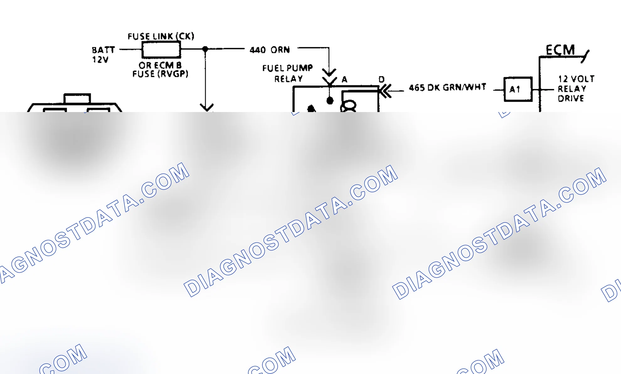 Scheme 106: Code 54, Fuel Pump Schematic (All Others)