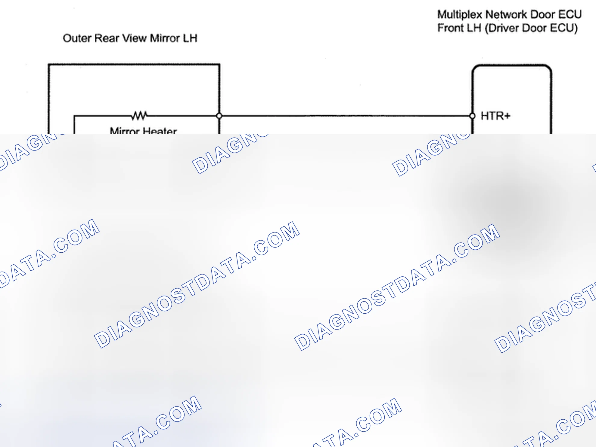 Fig. 29: Mirror Heater - Wiring Diagram