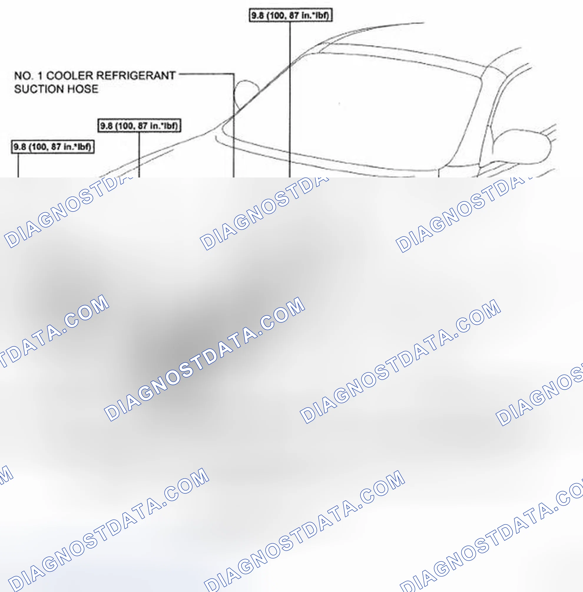 Scheme 105: Identifying Refrigerant Line Components With Torque Specifications