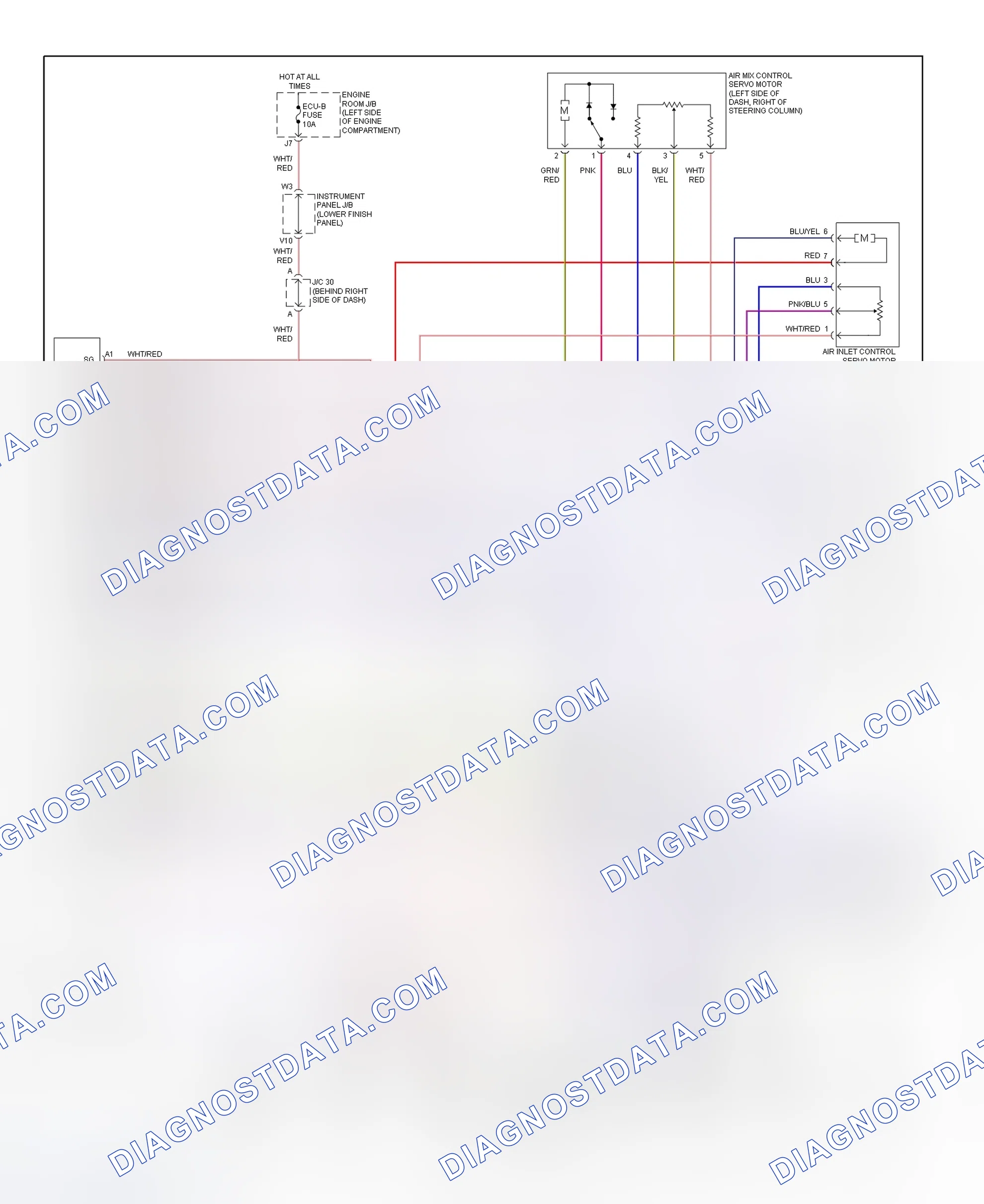 Fig. 22: Automatic A/C-Heater System Wiring Diagram (1 Of 2)
