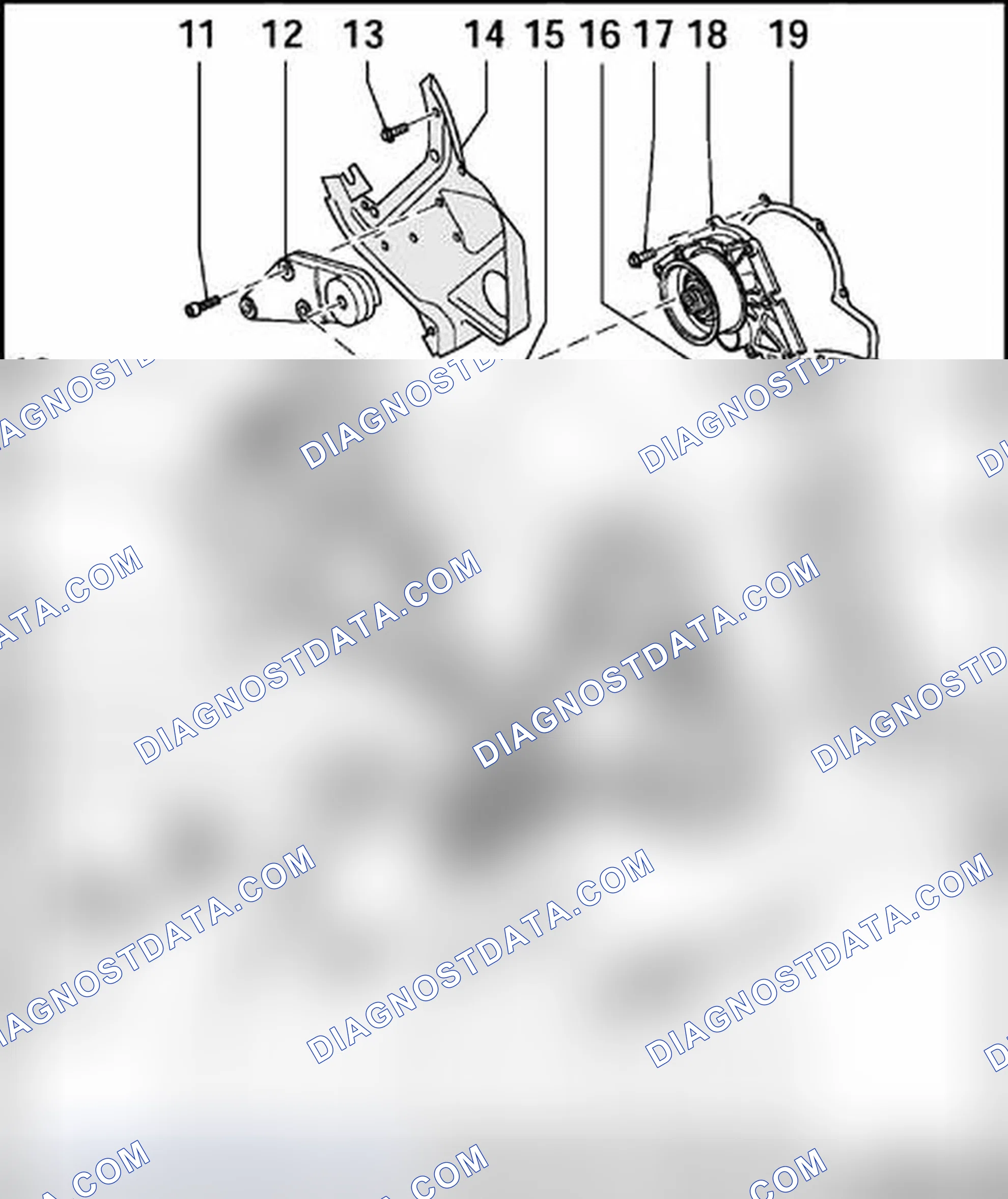 Scheme 191: Toothed belt drive, assembly overview