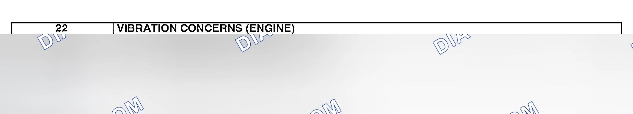 Scheme 442: NO. 22 VIBRATION CONCERNS (ENGINE)