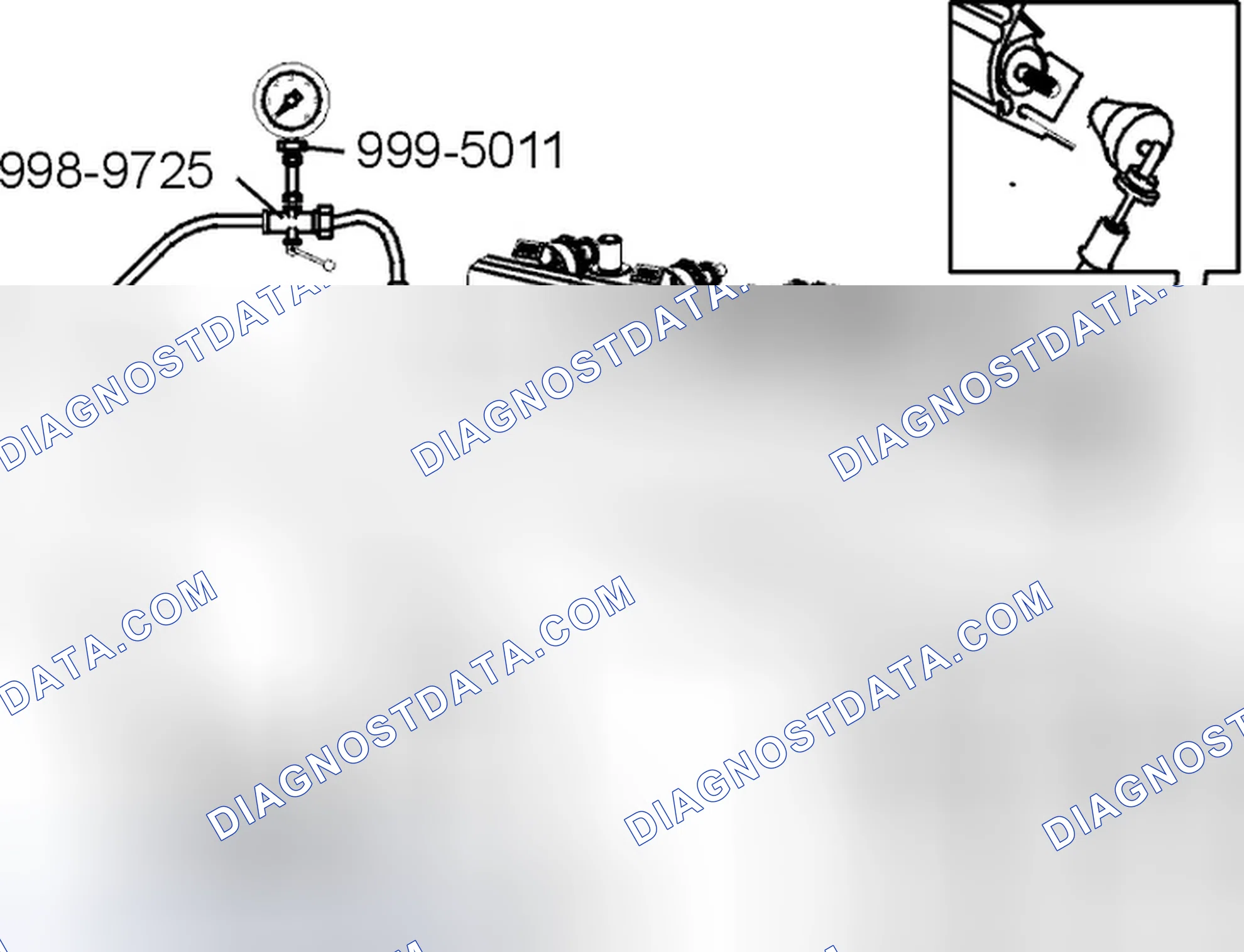 Scheme 131: Connecting fuel pressure gauge