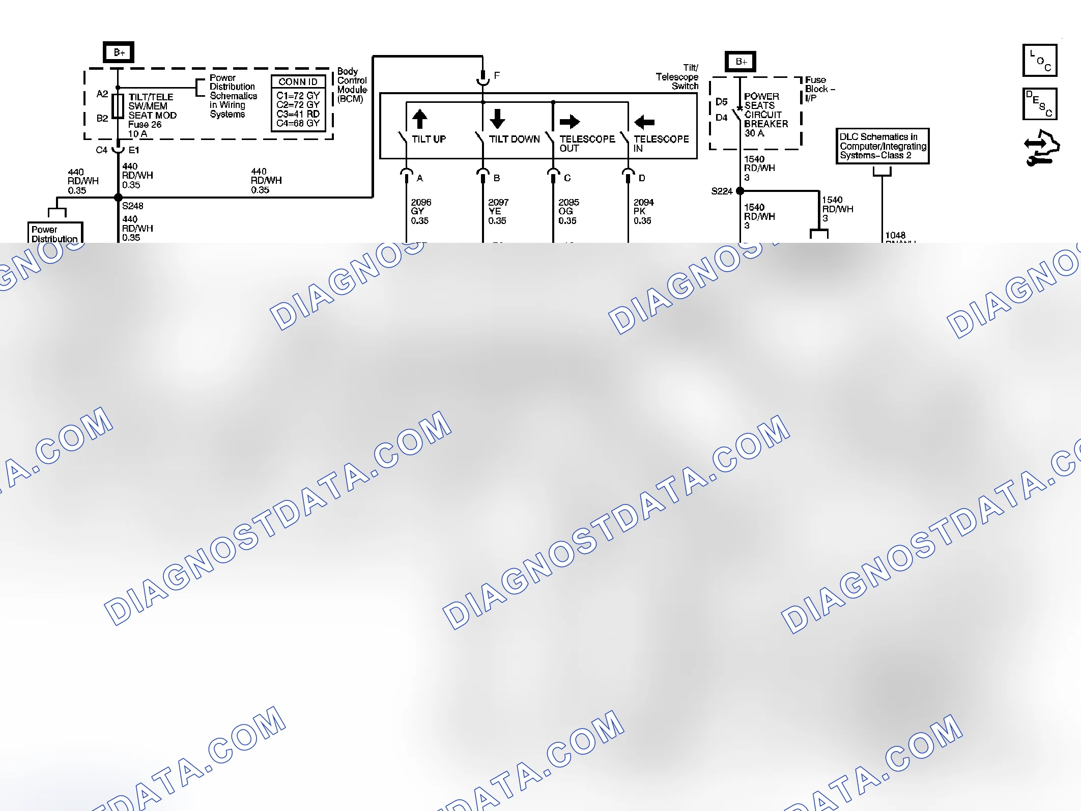 Scheme 2: Tilt/Telescoping Steering Column Schematics