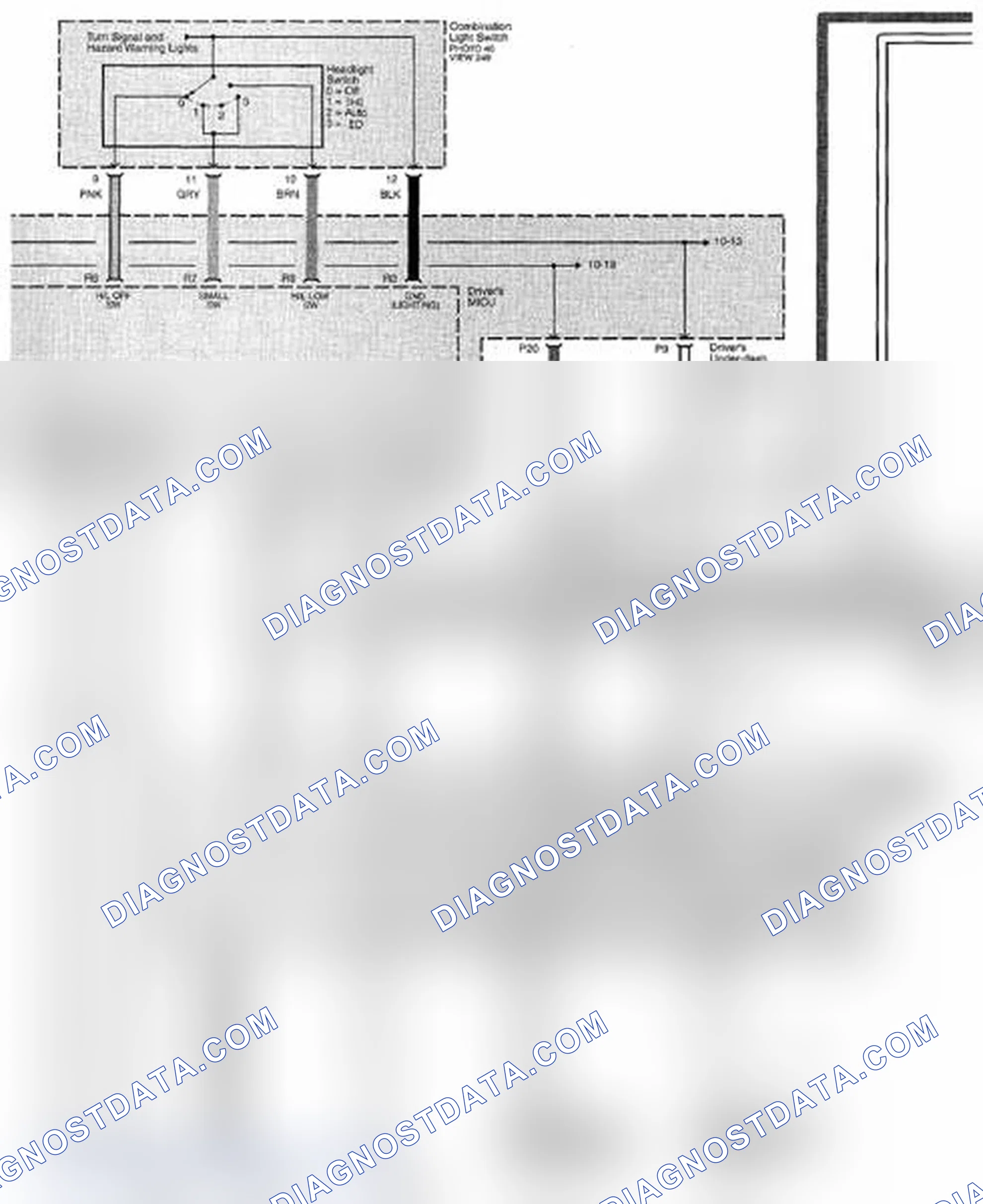 Scheme 313: Reminder Systems, Safety Indicator, Key Light Timer, And Low Oil Pressure Indicator Circuit Diagram - Without Keyless Access (Page 73-1)