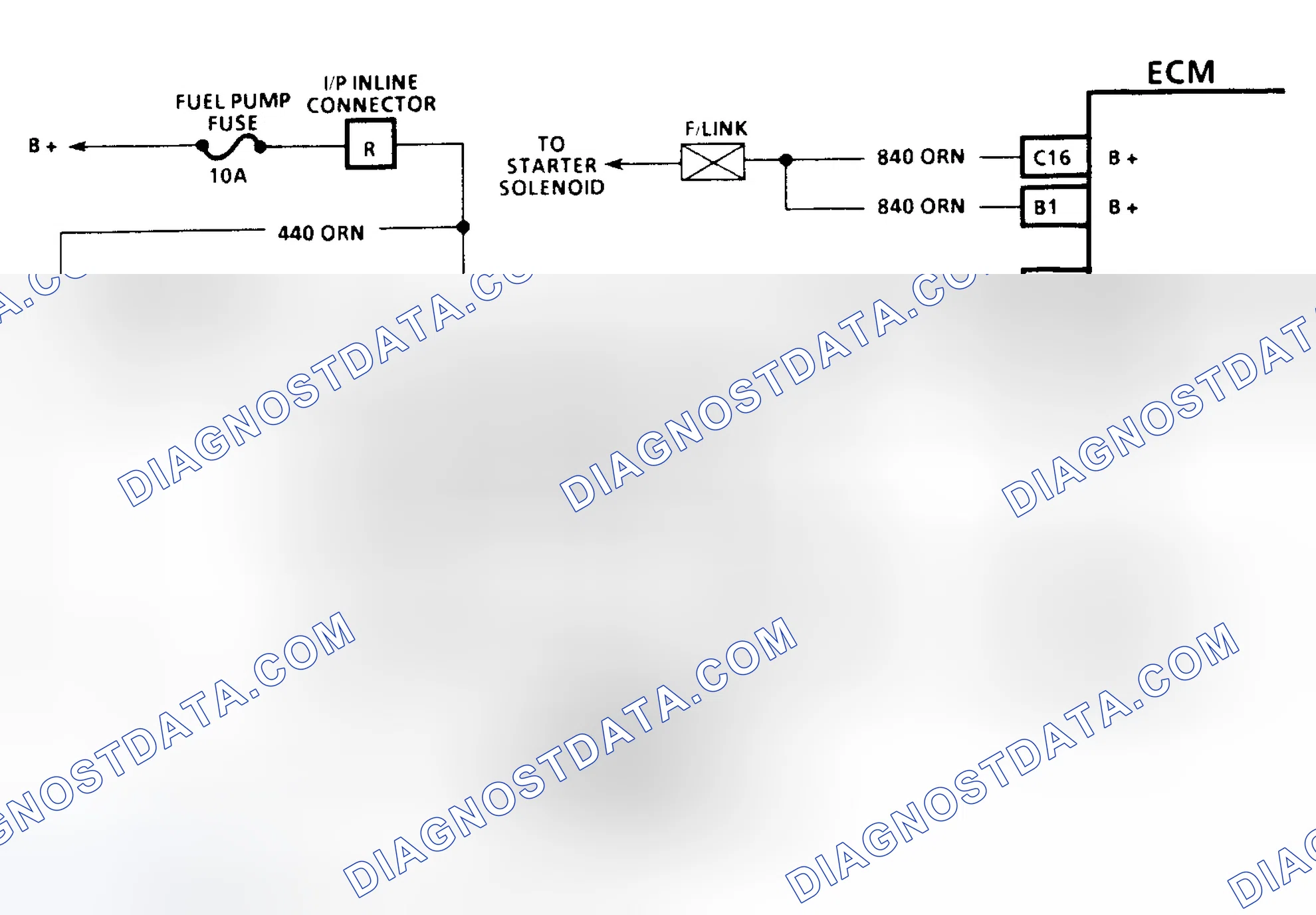 Scheme 120: CODE 54, FUEL PUMP CIRCUIT