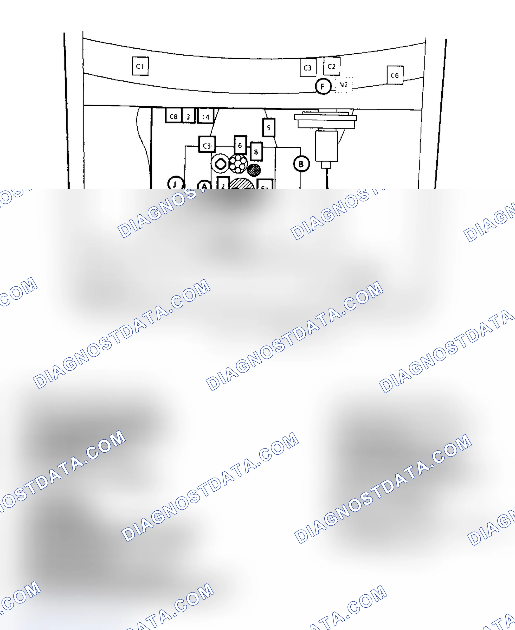 Scheme 148: Component Locations for "R/V" Series 5.0L & 5.7L