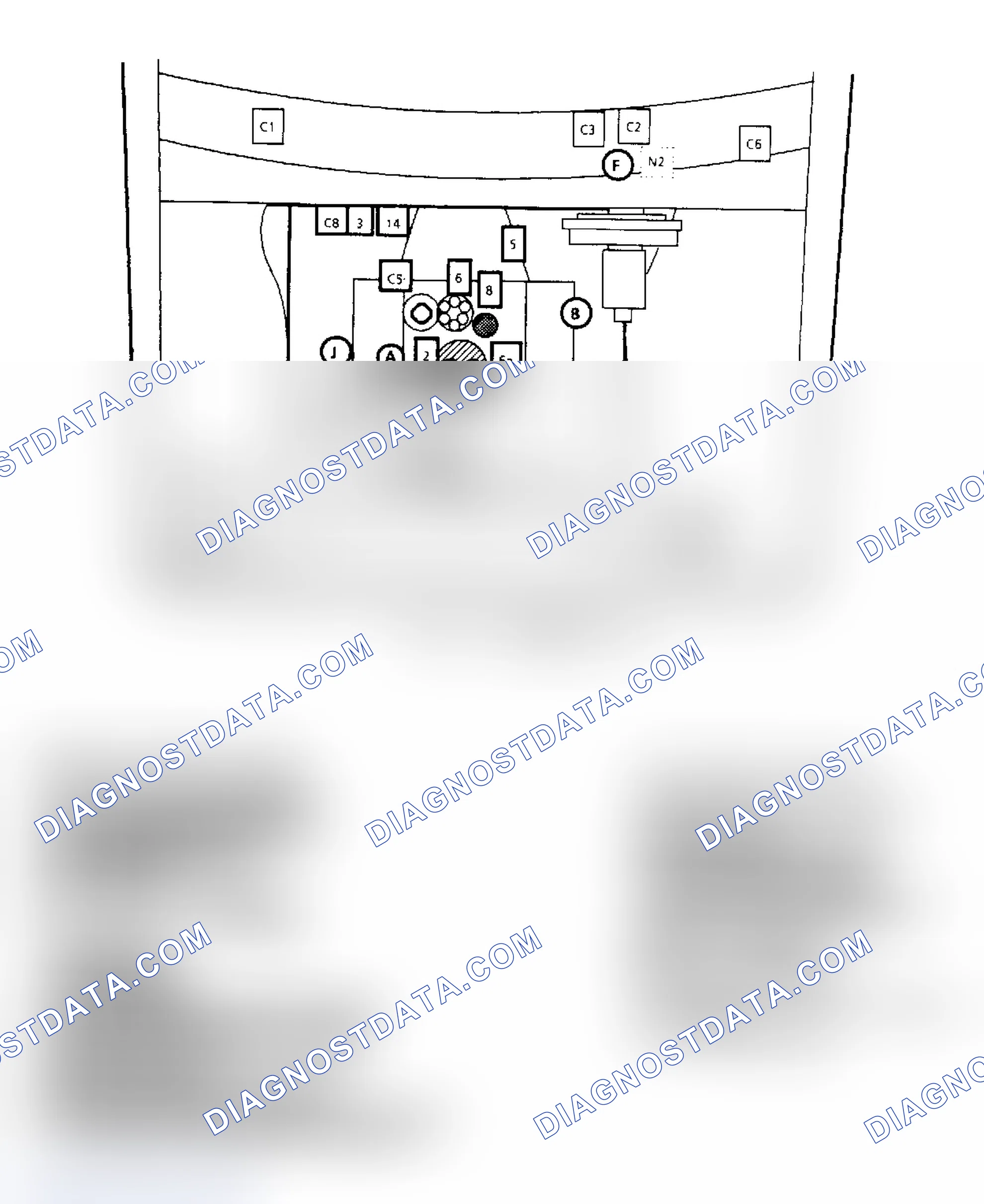 Scheme 58: Component Locations for "R/V" Series 5.0L & 5.7L