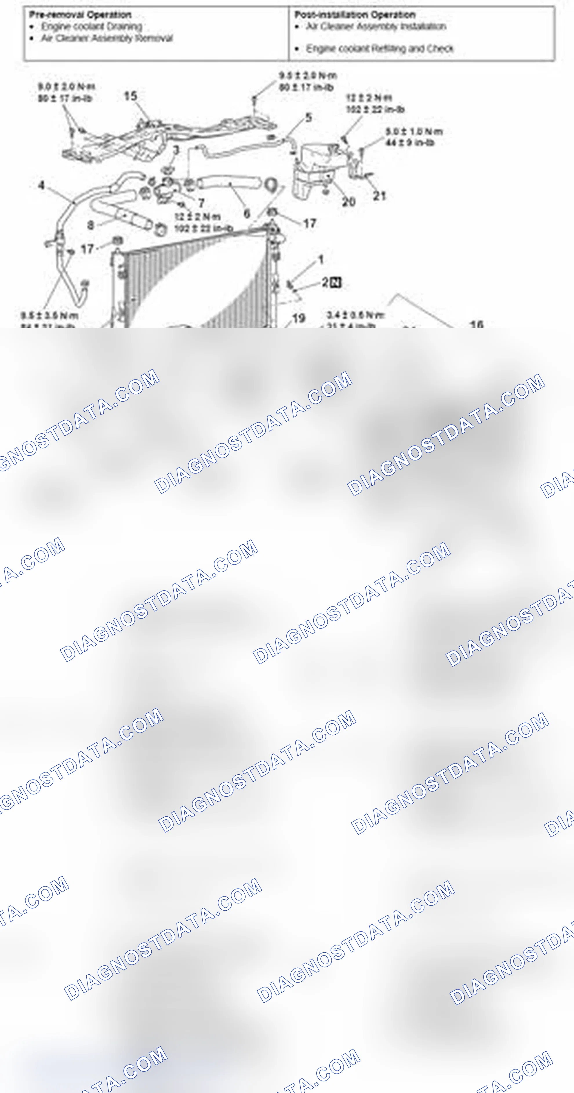 Scheme 54: REMOVAL AND INSTALLATION - 2.0L ENGINE NON-TURBO, 2.4L ENGINE