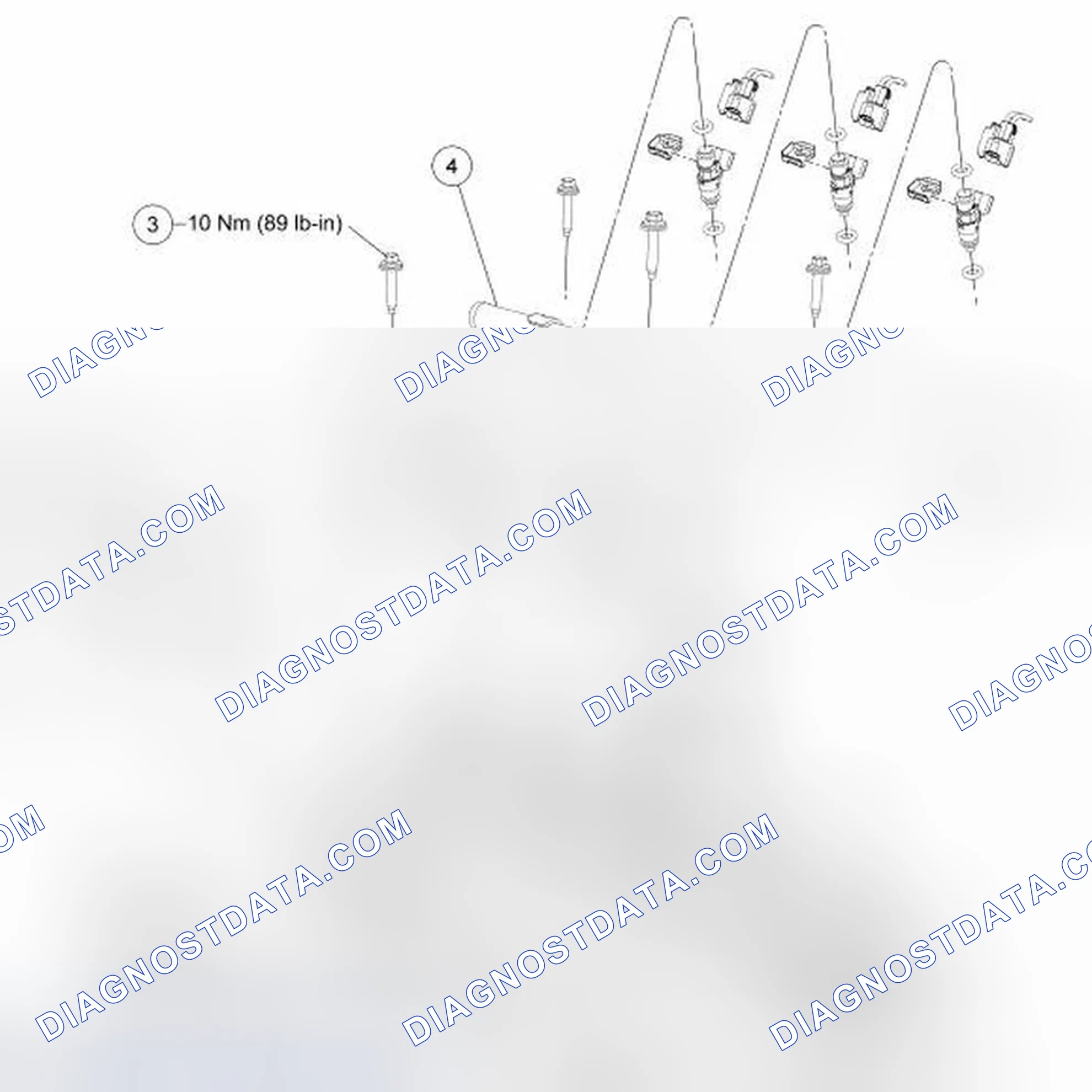 Scheme 1: Fuel Rail and Fuel Injector - Exploded View