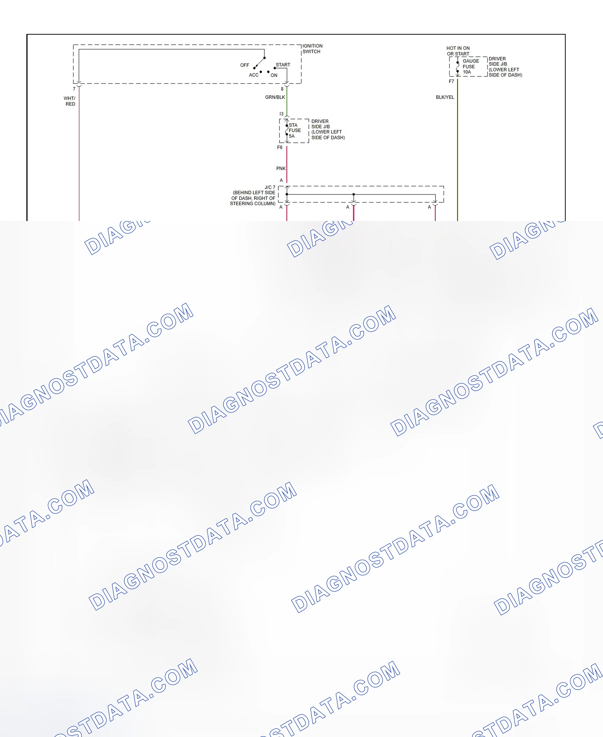 Fig. 28: Starting System Wiring Diagram (2000 Tundra)
