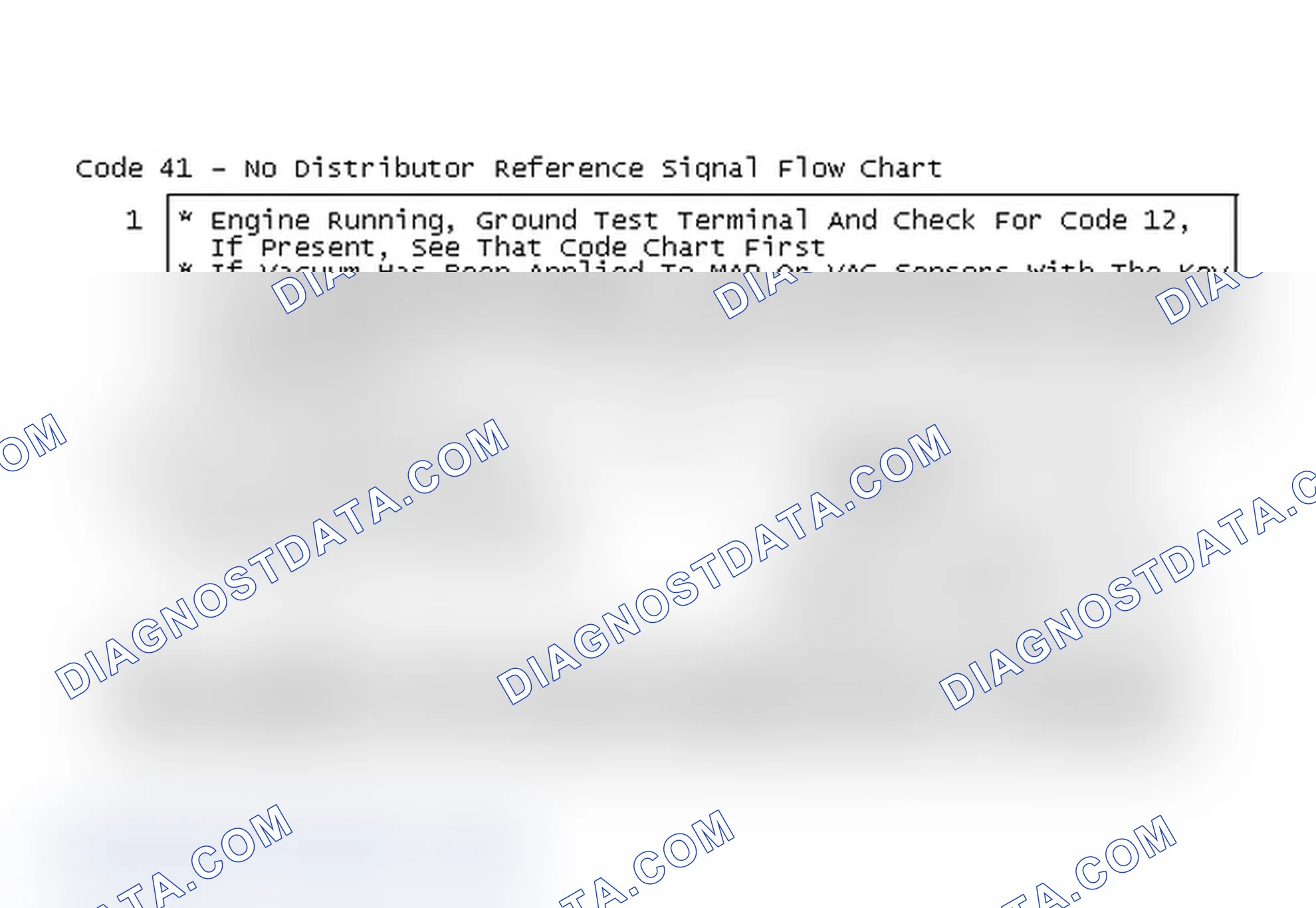 Scheme 444: Code 41 - No Distributor Reference Signal Flow Chart