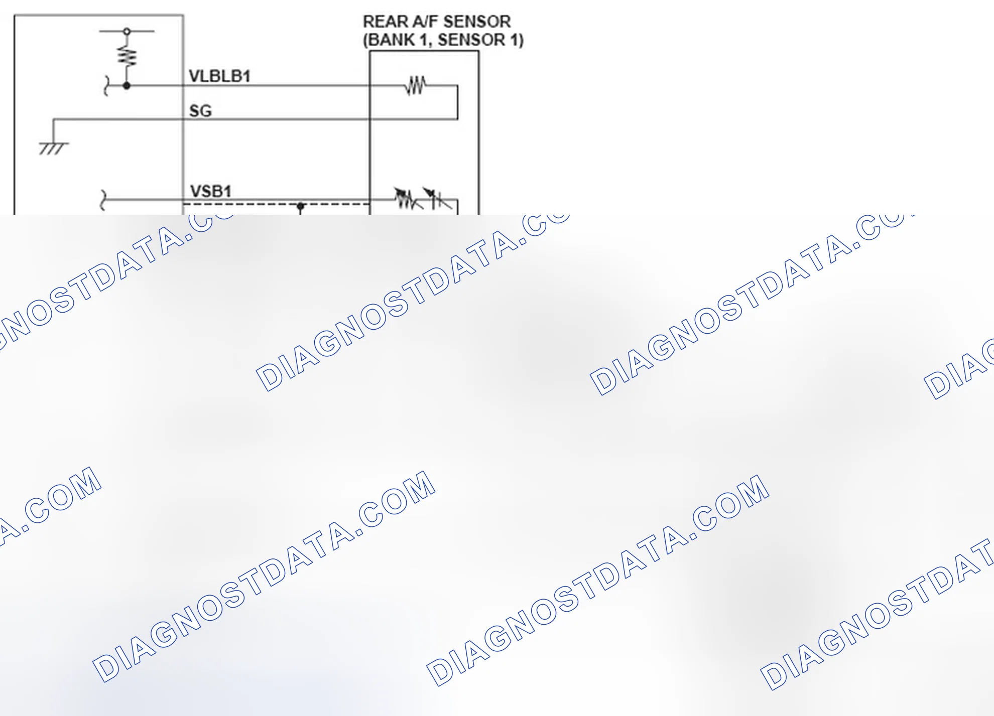 Scheme 291: Rear Air/Fuel Ratio (A/F) Sensor (Bank 1, Sensor 1) - Circuit Diagram