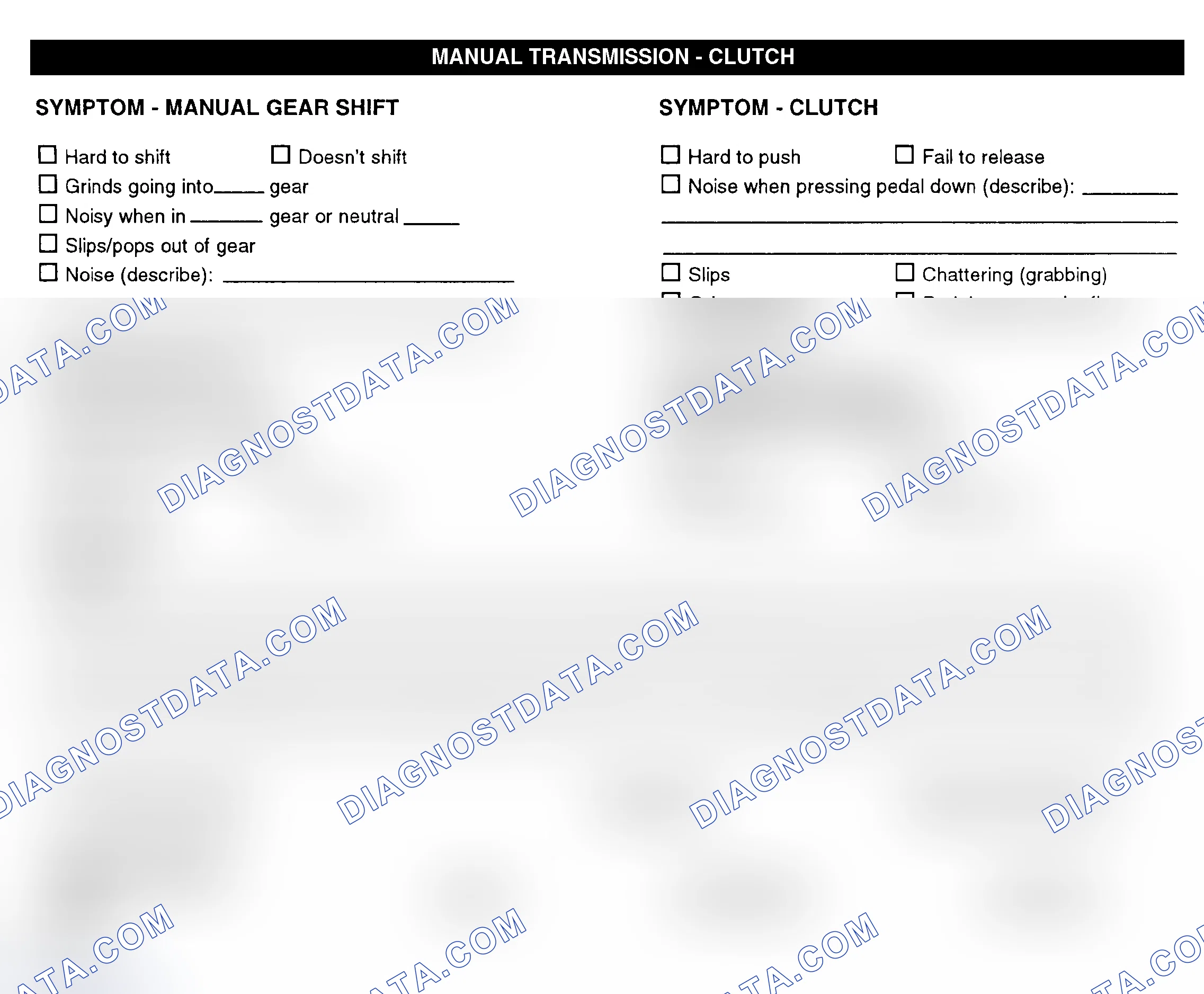 Scheme 10: Manual Transmission & Clutch