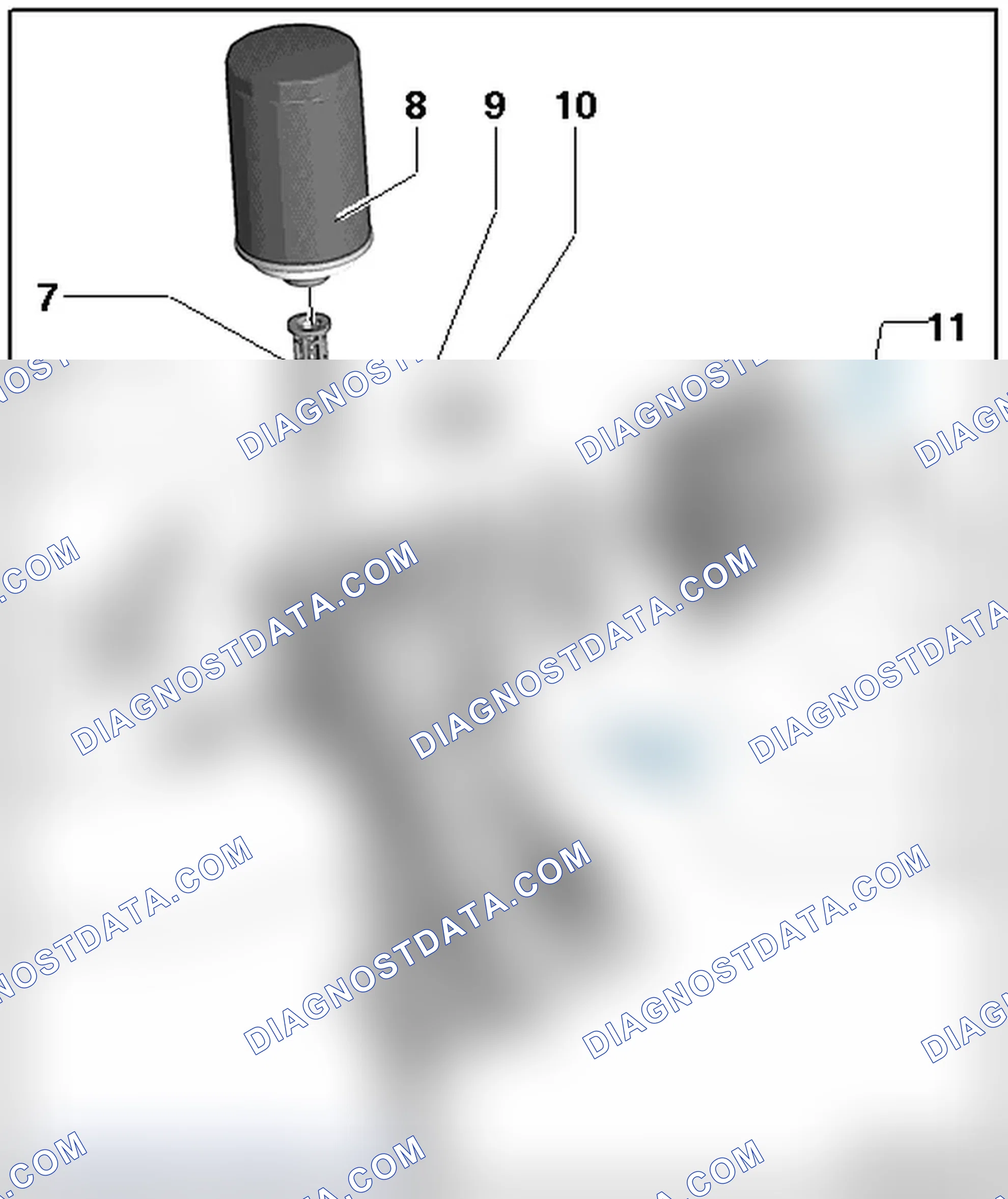 Scheme 34: OIL FILTER, OIL COOLER AND OIL PRESSURE SWITCH OVERVIEW