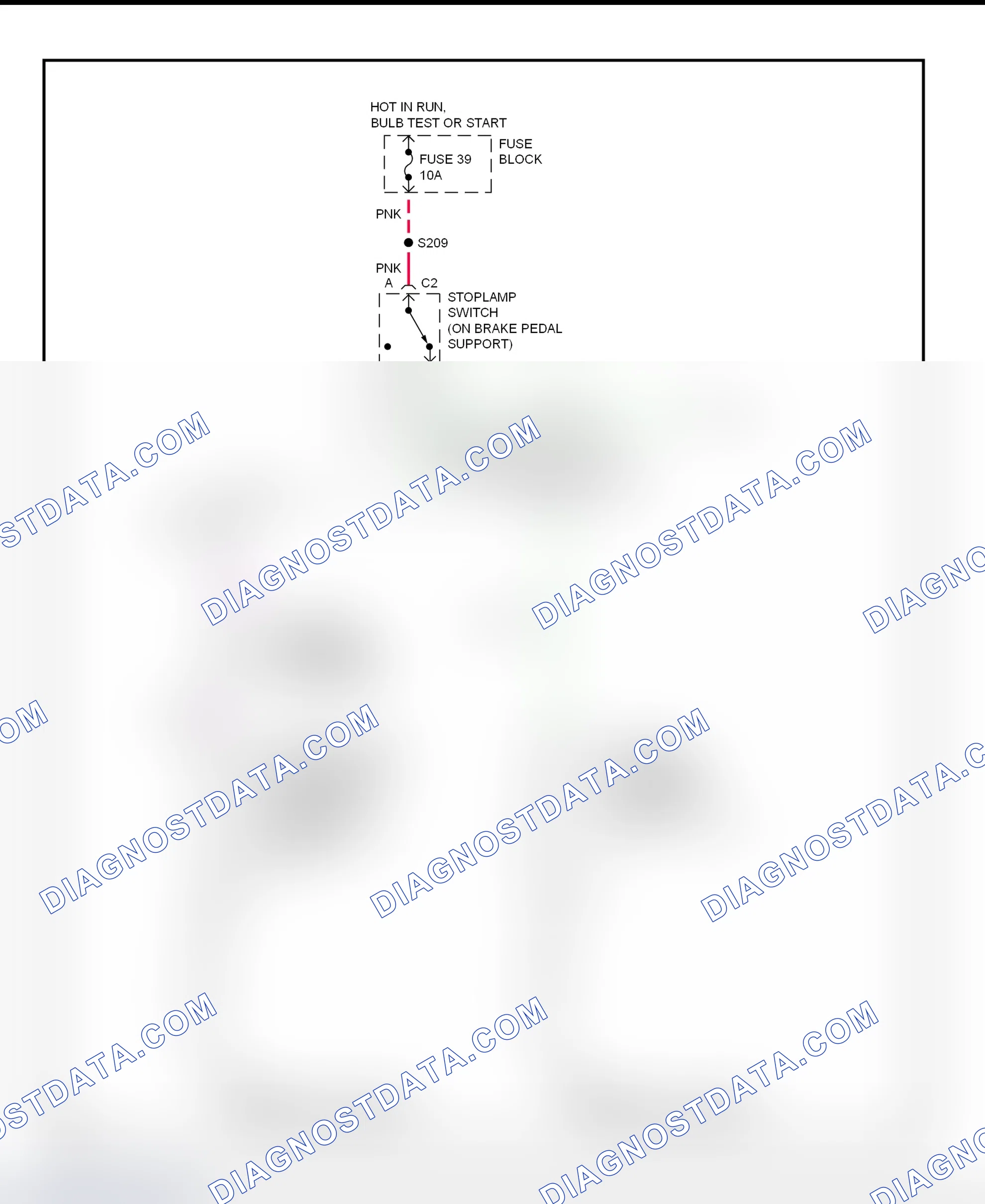 Fig. 43: Shift Interlock System Wiring Diagram (Lumina)