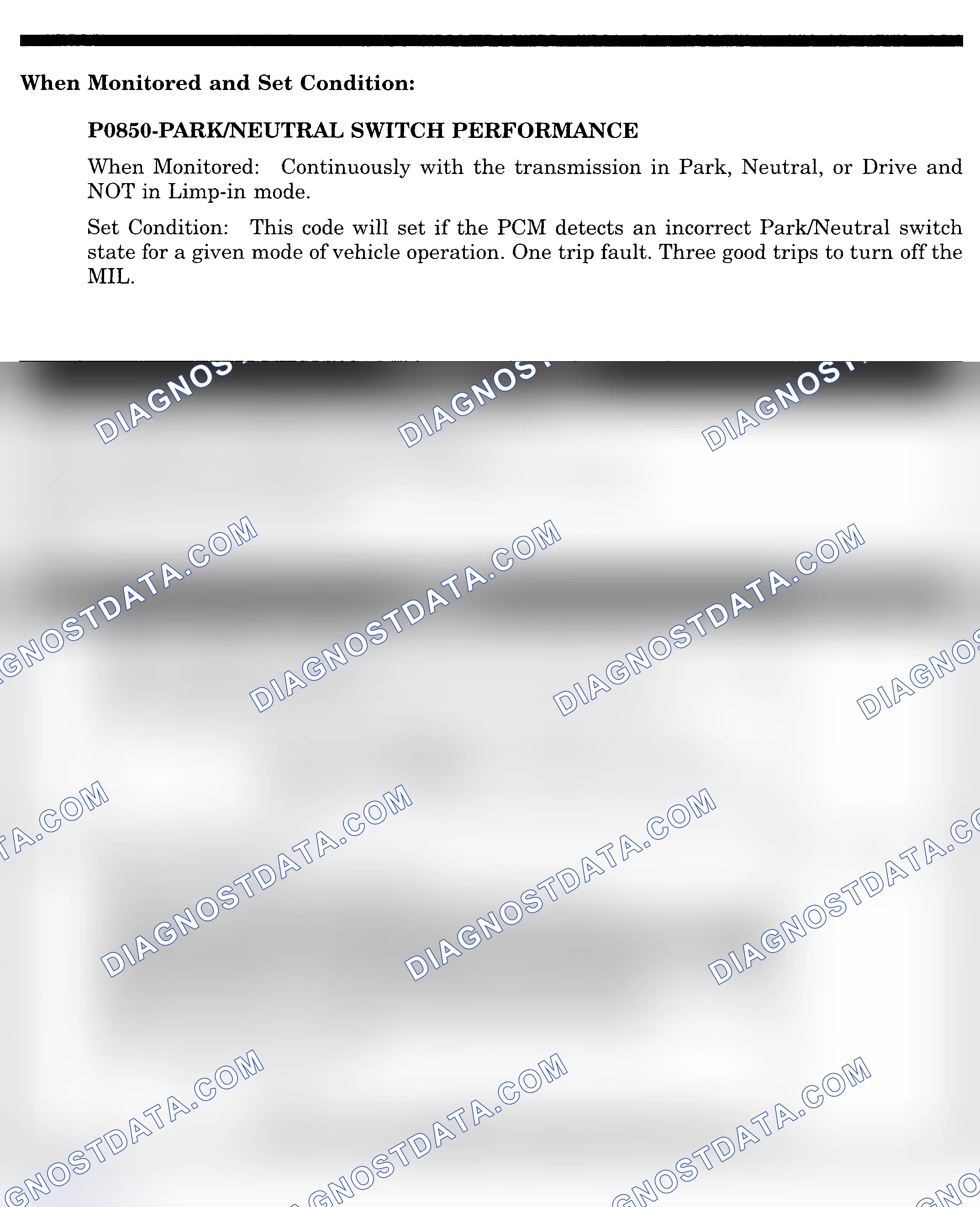 Scheme 655: DTC P0850: PARK/NEUTRAL SWITCH PERFORMANCE