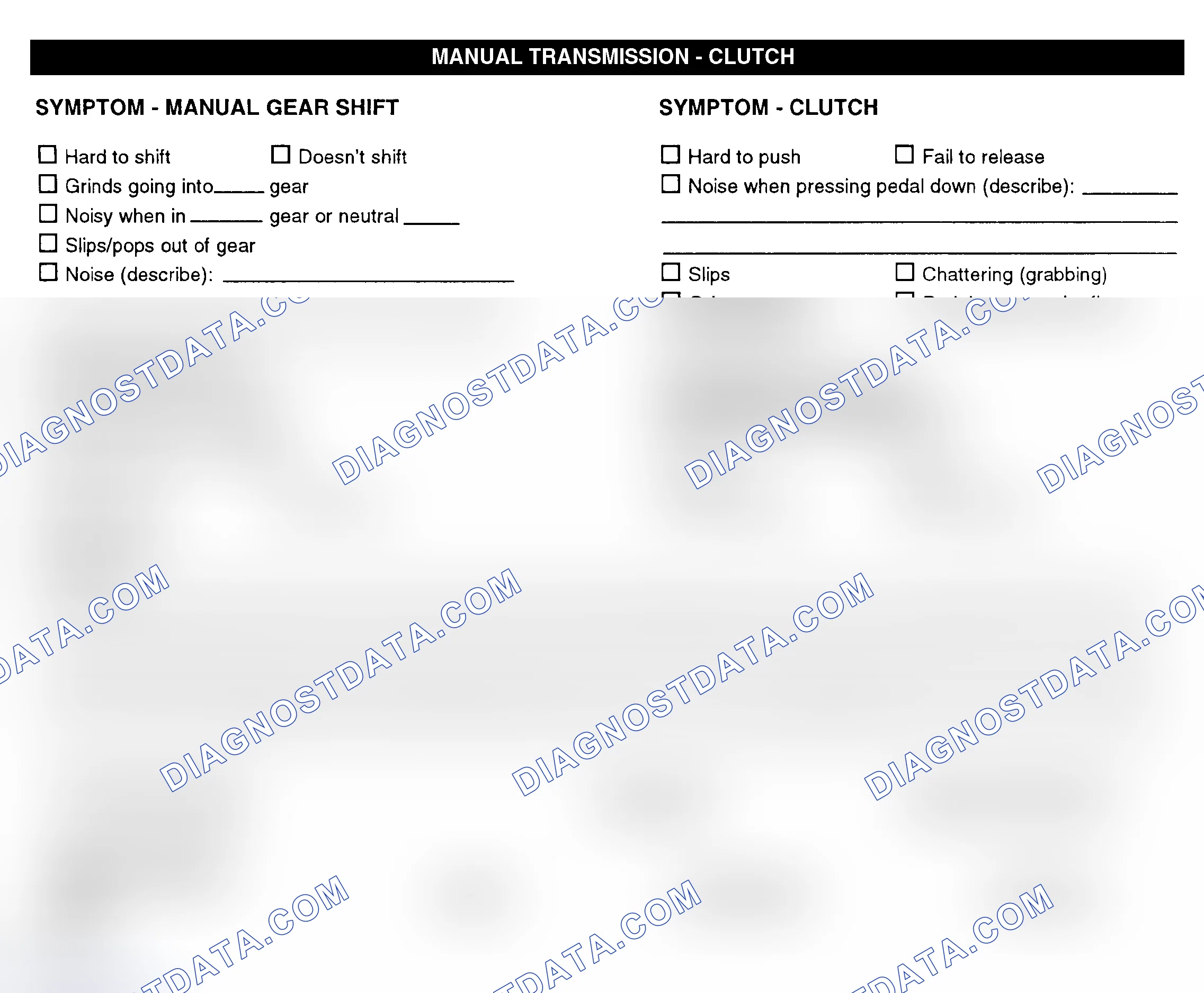 Scheme 10: Manual Transmission & Clutch