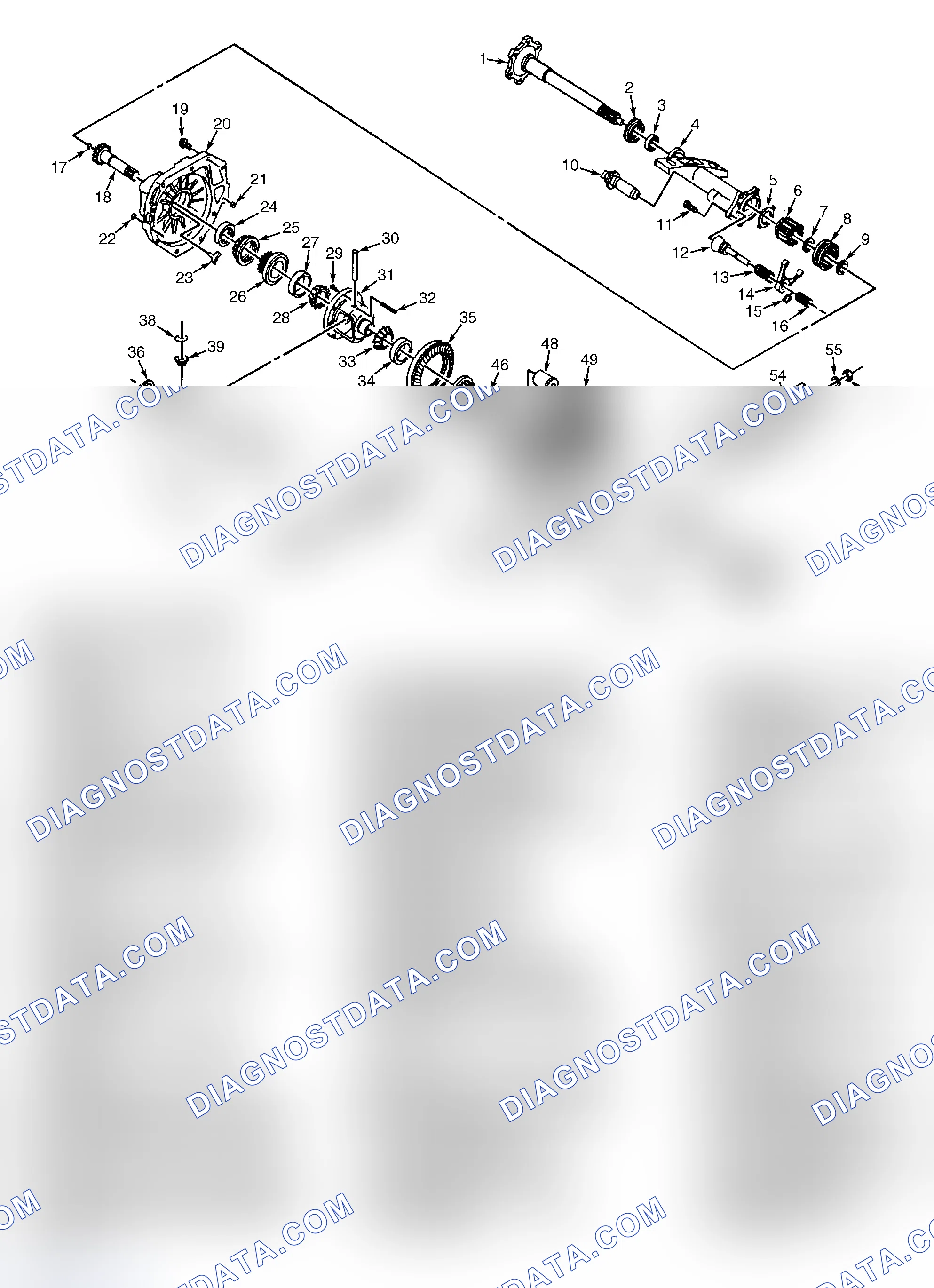 Scheme 7: FRONT DRIVE AXLE DISASSEMBLED VIEWS