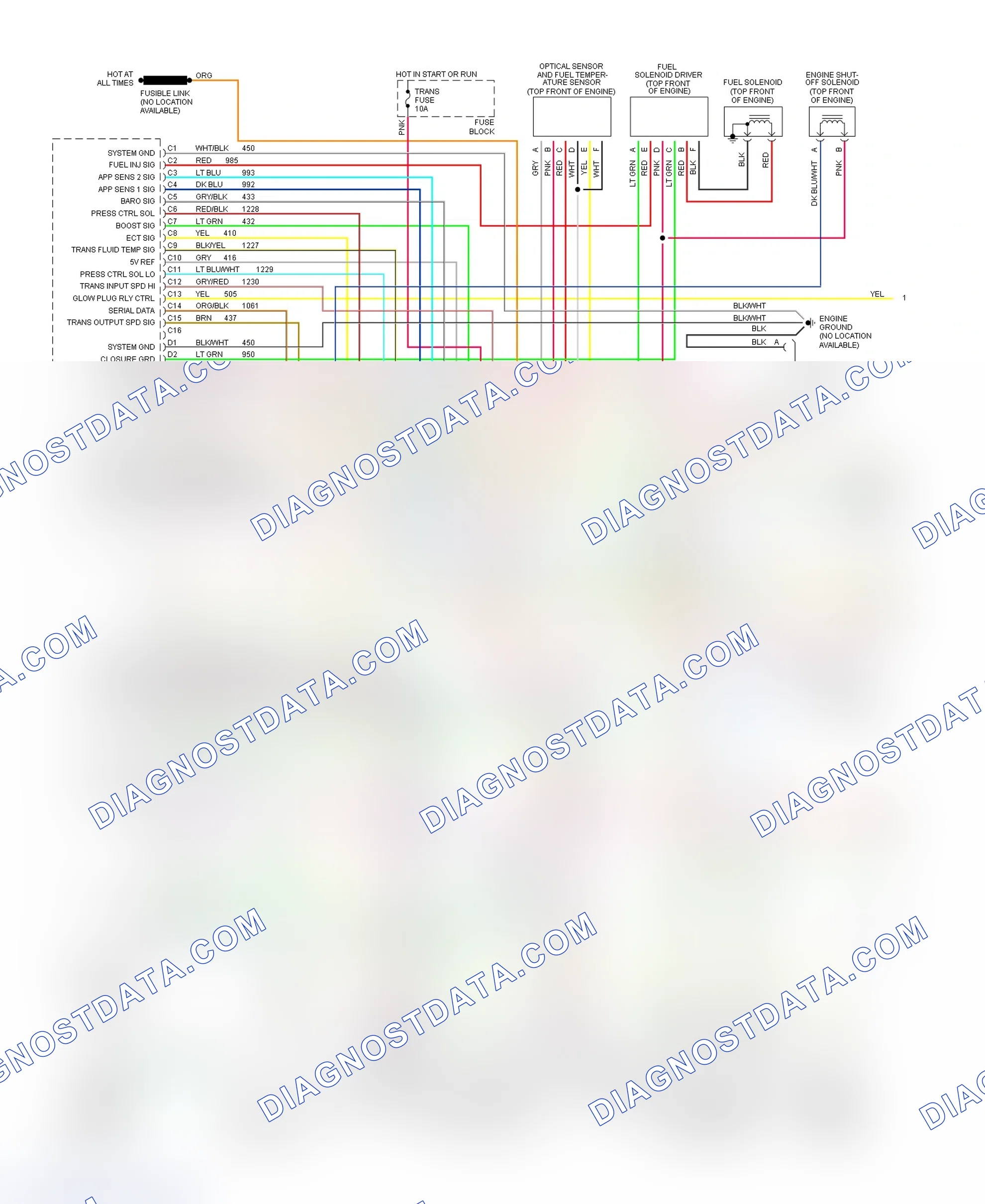 Scheme 256: Wiring Diagram For "P" Series Commercial Van - VIN F With 4L80-E (1 Of 2)