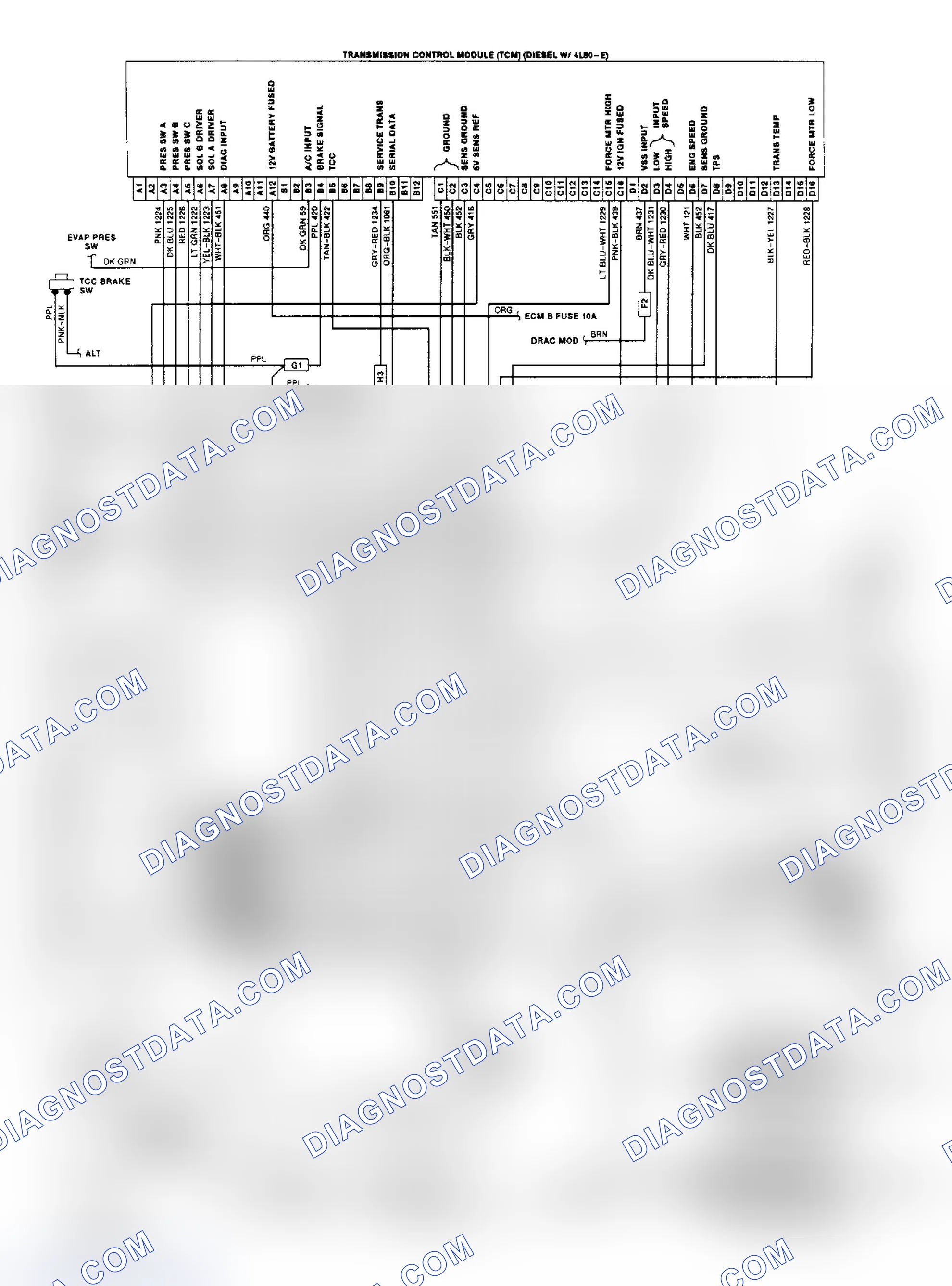 Scheme 15: Wiring Diagram ("G" Series Diesel W/4L80-E Trans.)