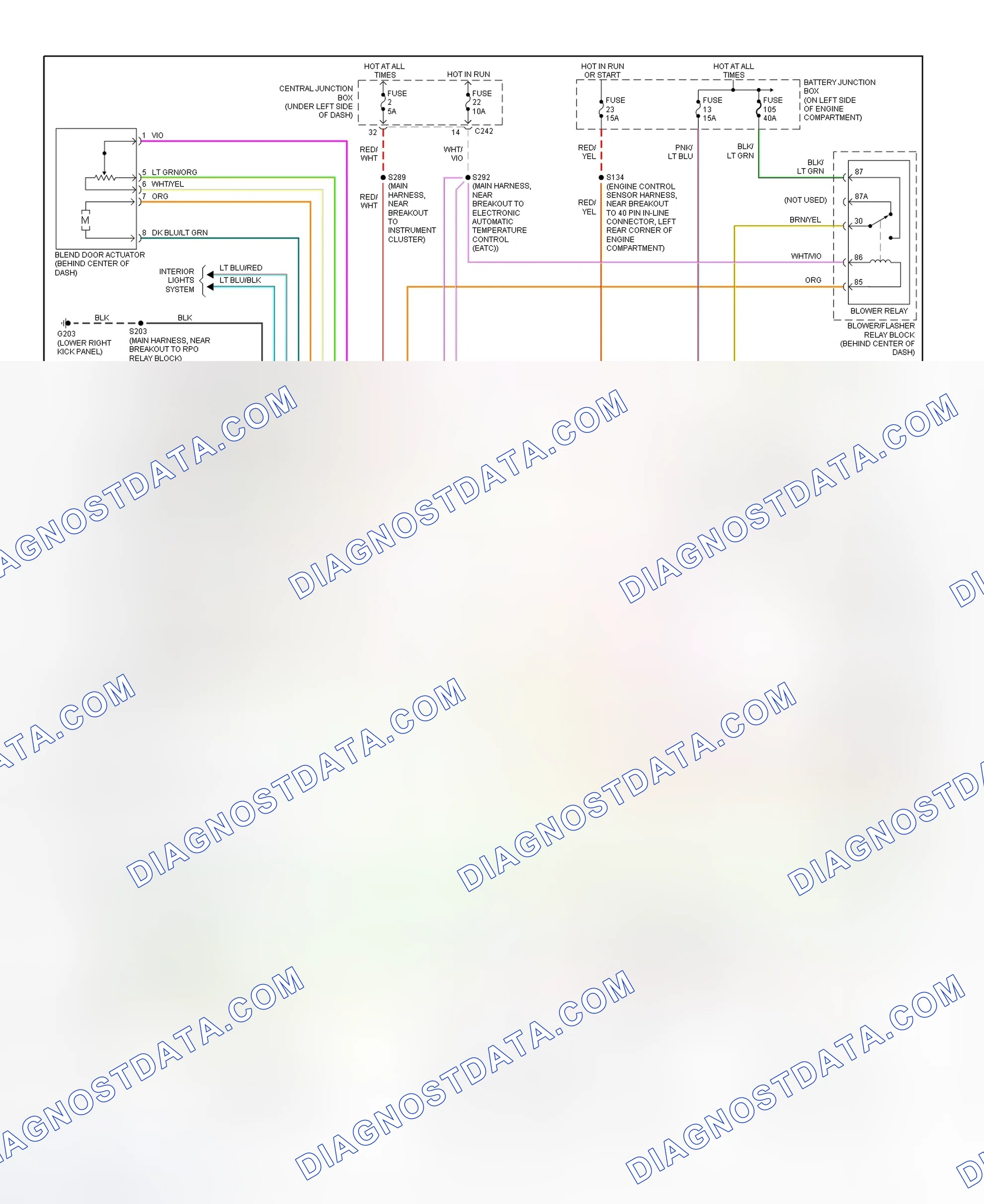 Scheme 22: Automatic A/C-Heater System Wiring Diagram (2000 Expedition - 1 Of 3)